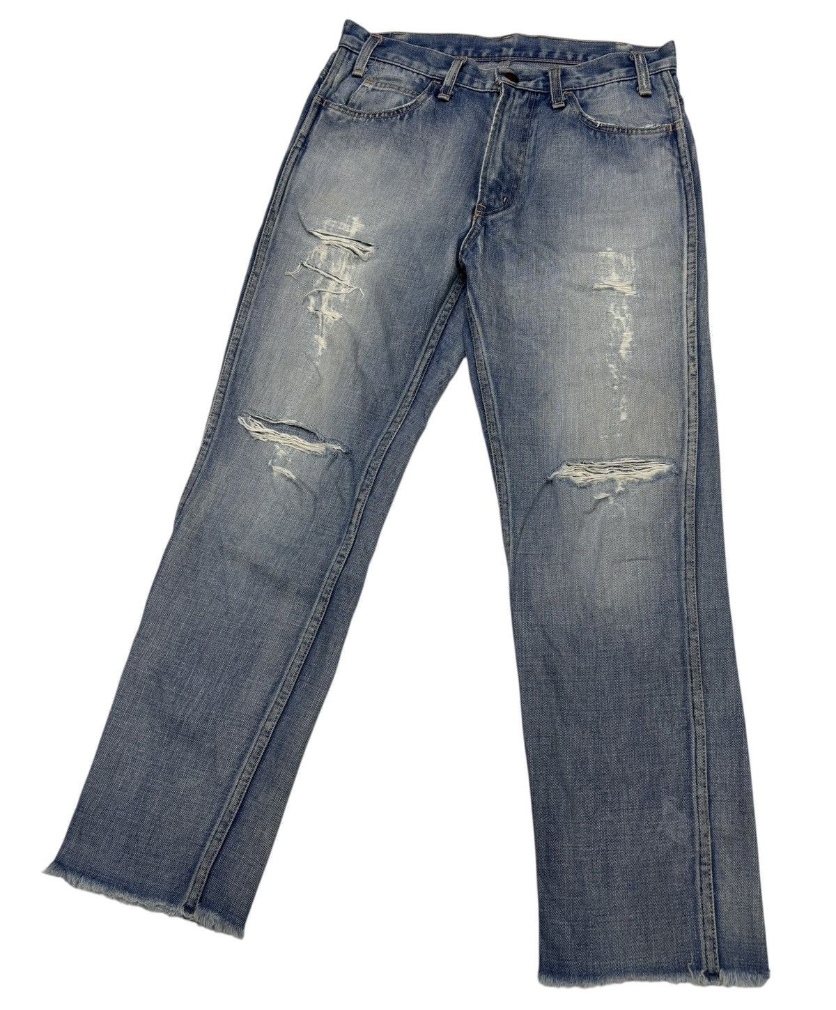 READYMADE READYMADE UNUSED Slim Fit cut Leg Ripped Thrashed Jeans Size US 30 / EU 46 - 5 Thumbnail