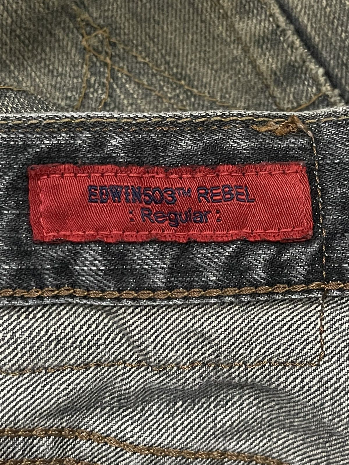 Edwin Vintage Edwin 503 Blue Wash Style Distress Jeans Size US 32 / EU 48 - 8 Thumbnail