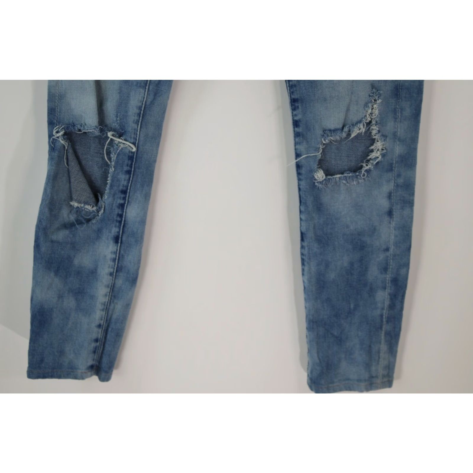 Vintage Blank Nyc Jeans Womens Regular Distressed Low Rise Blue Denim Skinny Size 25 Size 42" / US 20 - 5 Thumbnail