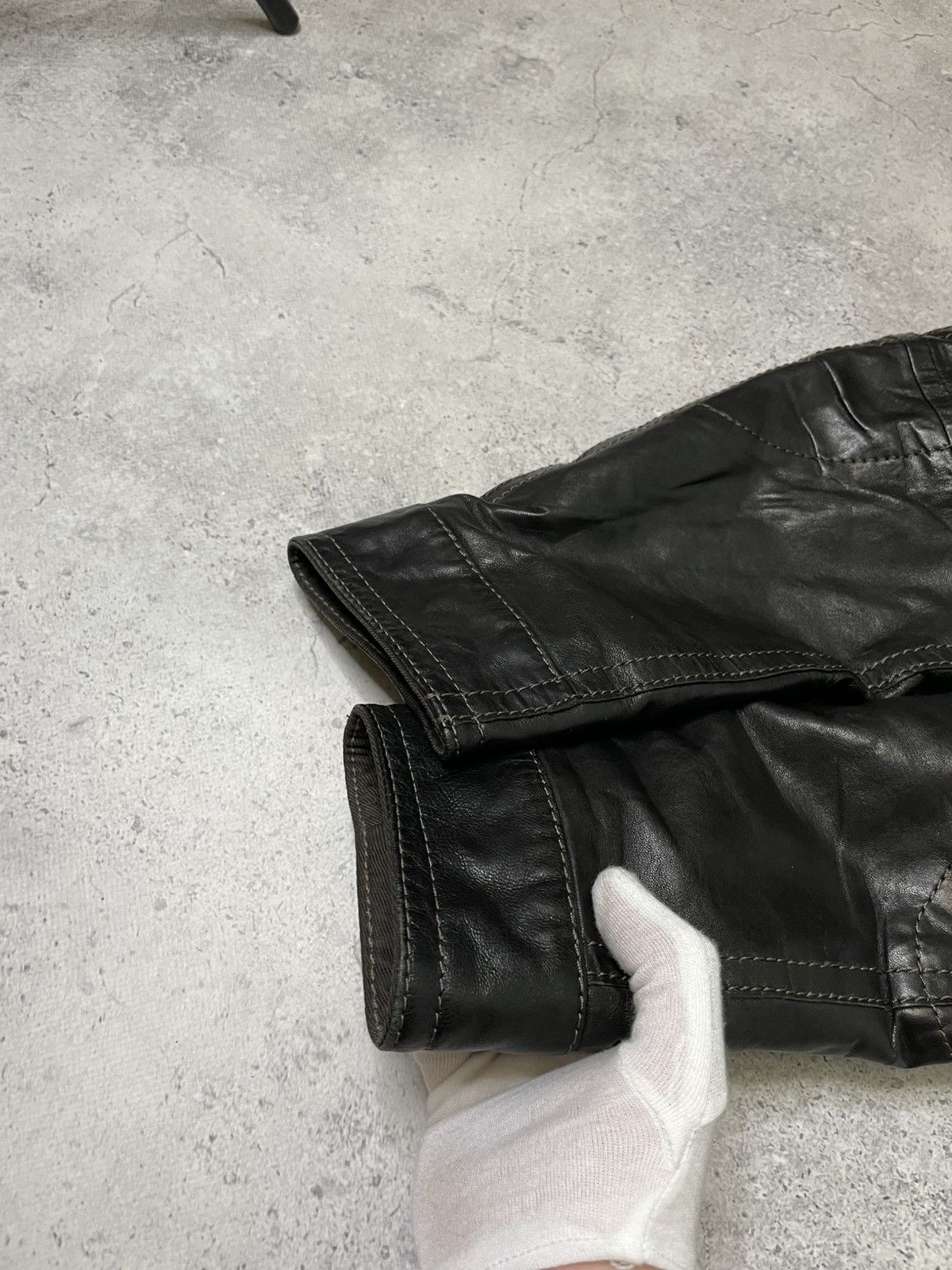 Gimo's Gimo’s Leather black Coat Jacket Rivets And Buttons Size XL Size US XL / EU 56 / 4 - 6 Thumbnail