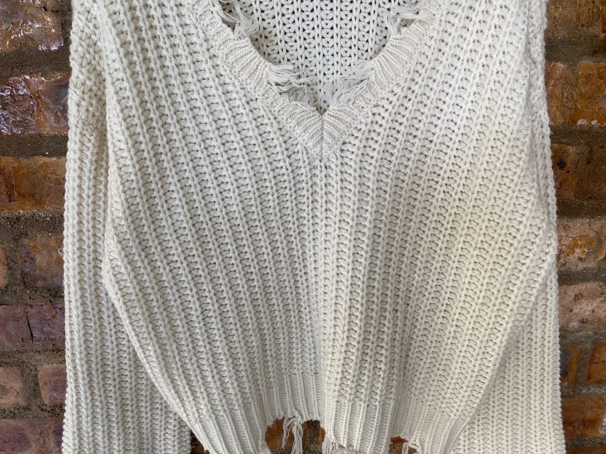 General Research × Japanese Brand × URBAN RESEARCH DOORS Sense Of Place Japan distresses fringe cable knit Size US M / EU 48-50 / 2 - 4 Thumbnail