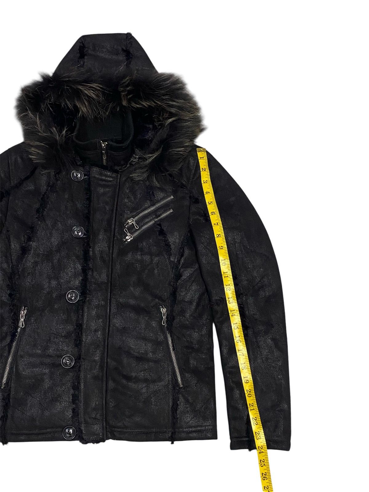 GOSTAR DE FUGA Fuga Waxed Faux Fur Suede Cotton Hoodie Jacket Size M / US 6-8 / IT 42-44 - 21 Thumbnail