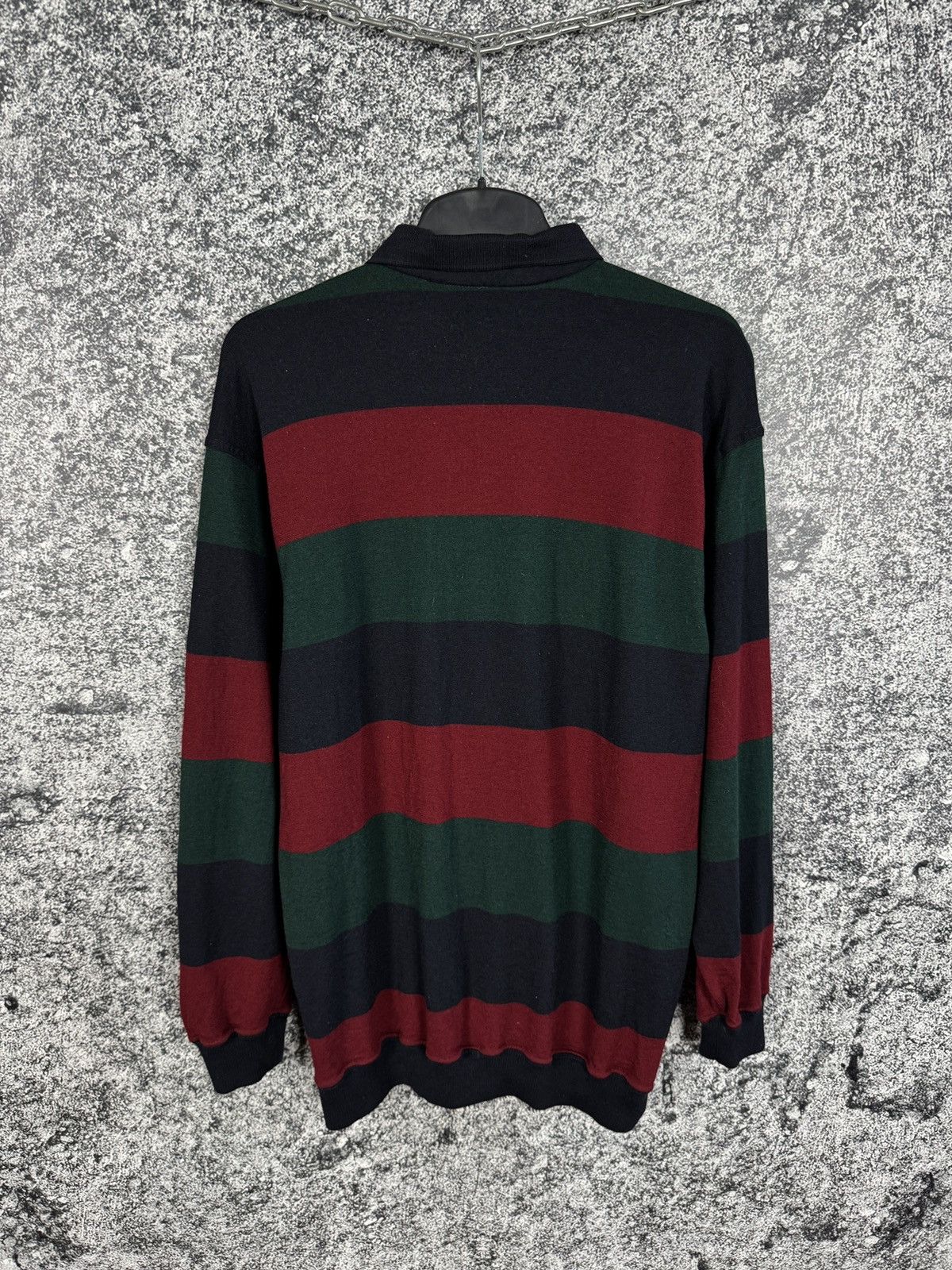 Paul & Shark Paul Shark Vintage Wool Striped Rugby Polo Shirt Italy XL Size US XL / EU 56 / 4 - 11 Thumbnail