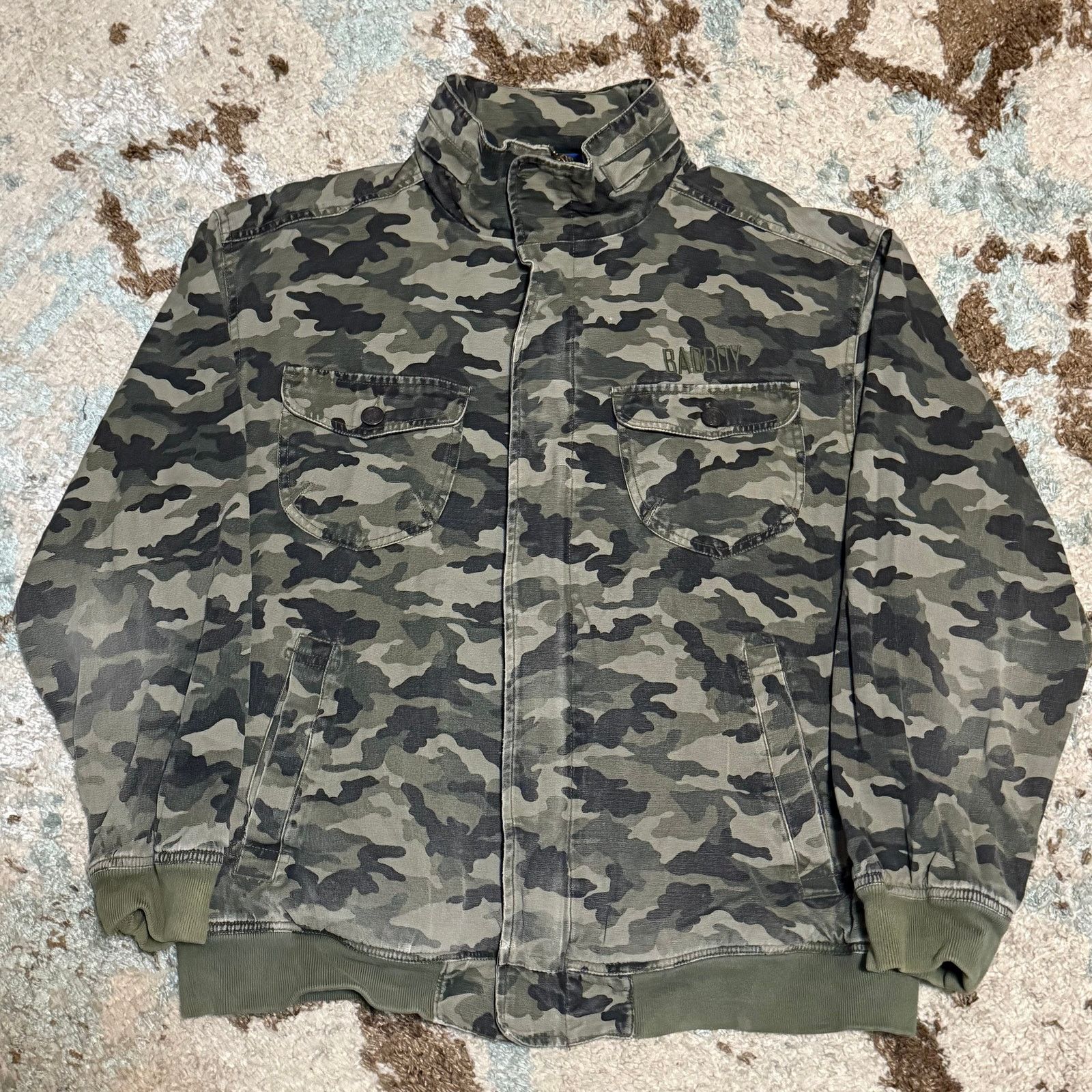 Vintage Vintage Bad Boy Clothing Camo Jacket Size Medium Hidden Hood Size US M / EU 48-50 / 2 - 1 Thumbnail