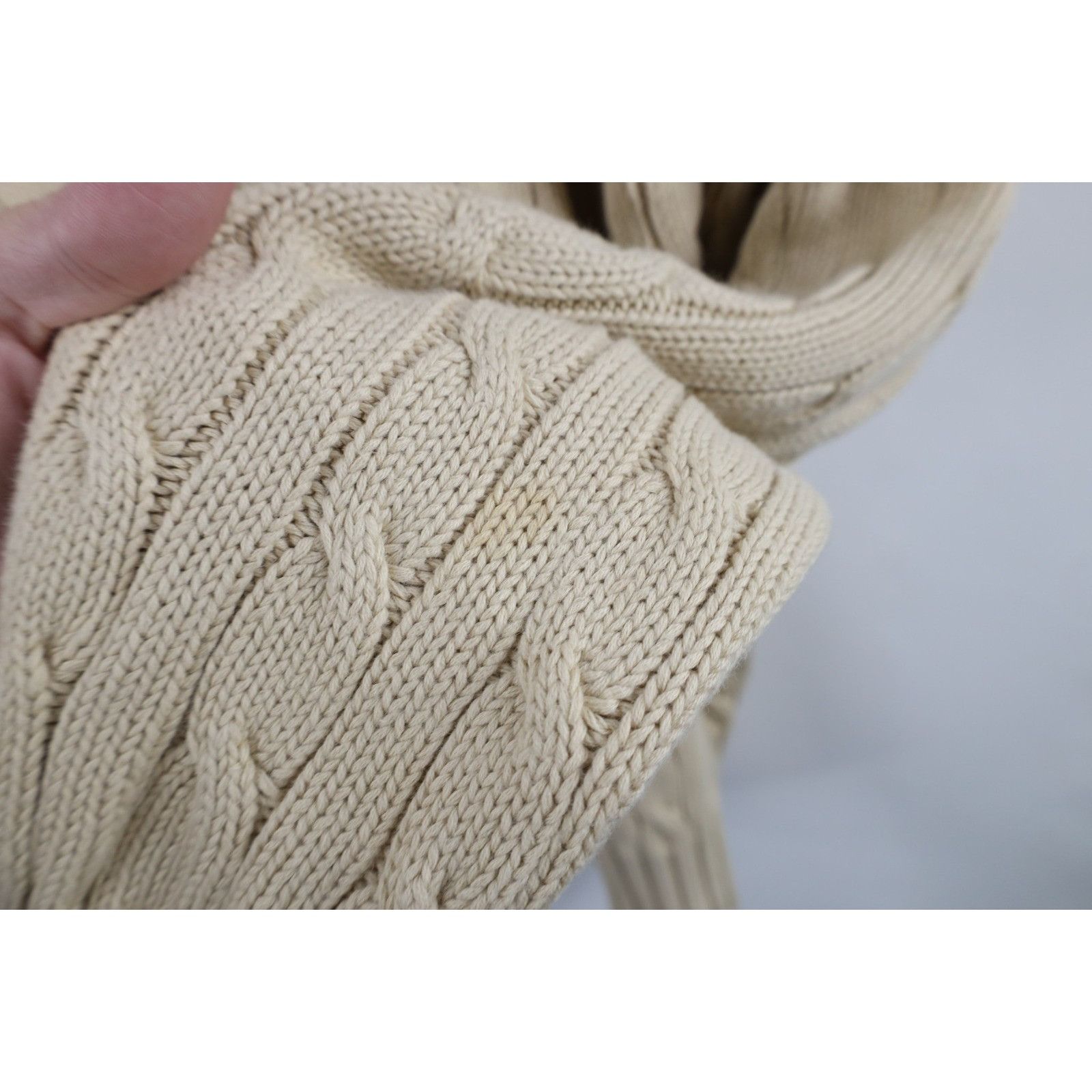 Polo Ralph Lauren Vintage 90s Ralph Lauren Chunky Cotton Cable Knit Sweater Size US XXL / EU 58 / 5 - 8 Thumbnail
