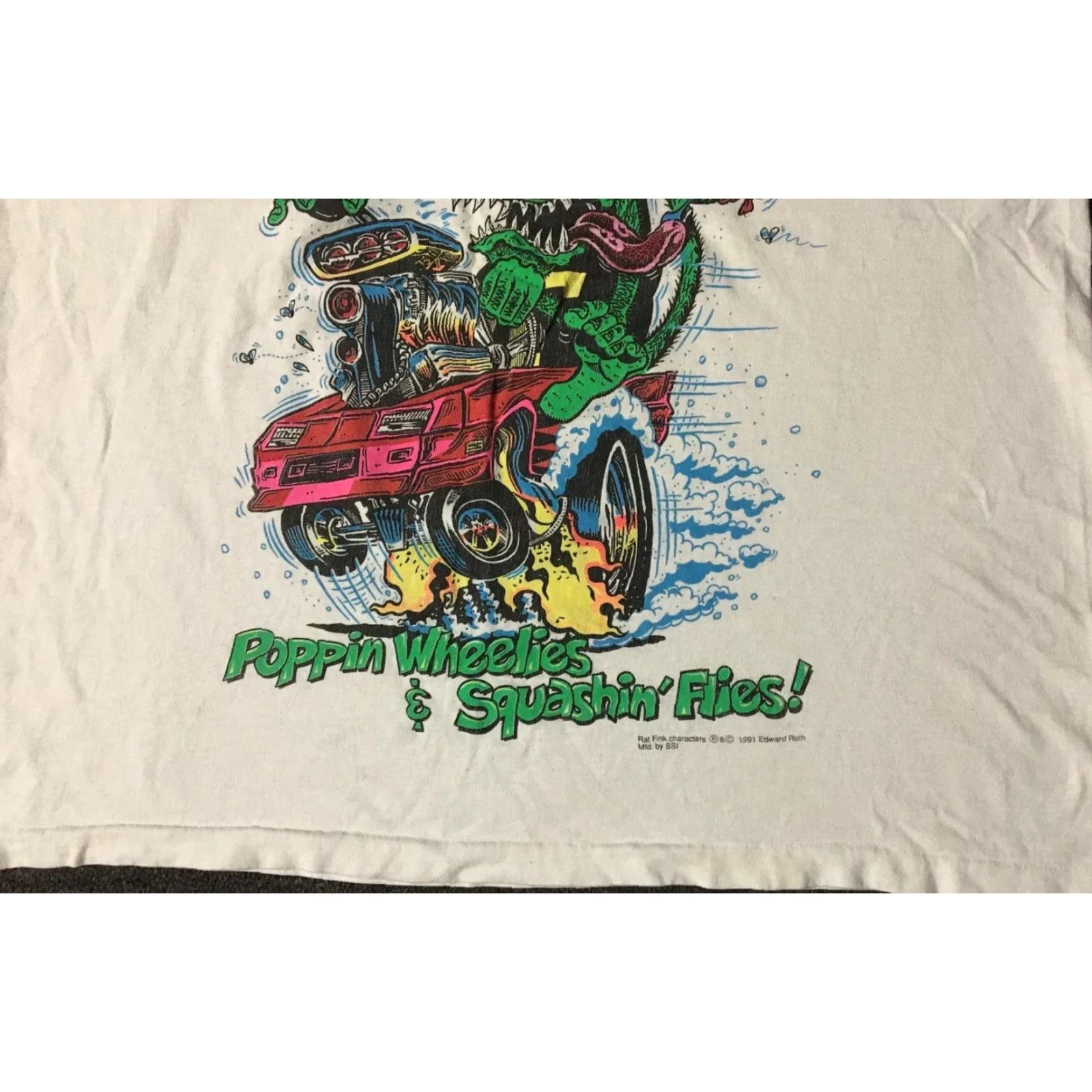 Vintage VINTAGE 90s Rat Fink Poppin Wheelies Faded Tank Top XL White Skate Grunge 80s Size US XL / EU 56 / 4 - 4 Thumbnail