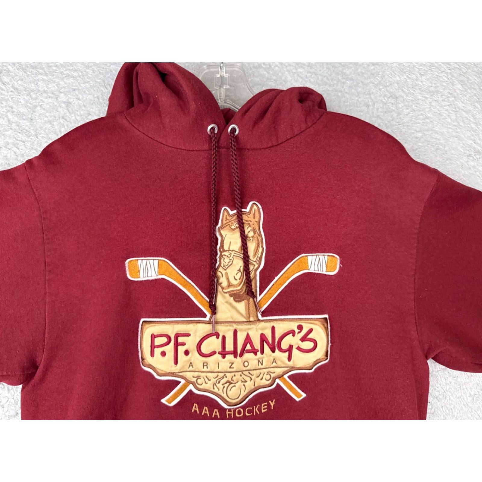 Vintage PF Changs Hoodie Adult Small Red Cotton Blend Long Sleeve Pullover with Logo for Men Size US S / EU 44-46 / 1 - 4 Thumbnail