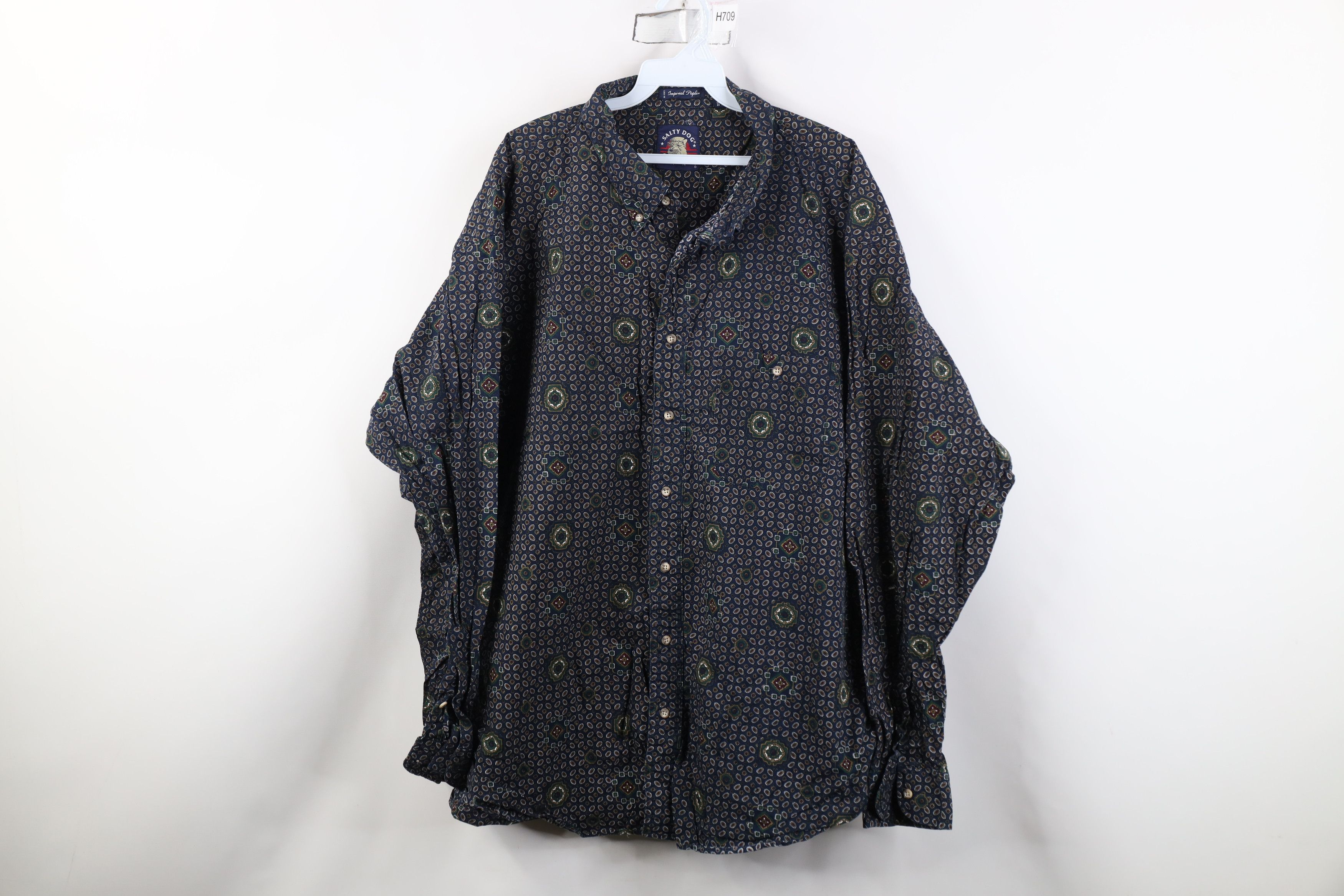 Vintage Vintage 90s Streetwear Paisley Poplin Button Down Shirt Size US XXL / EU 58 / 5 - 1 Thumbnail