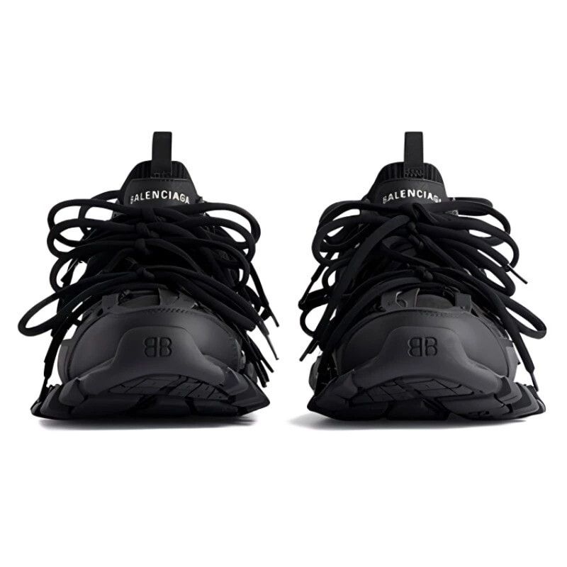 Balenciaga o1s1rm0225 Track Corset Lace-Up Sneakers in Black Size US 8 / EU 41 - 3 Thumbnail