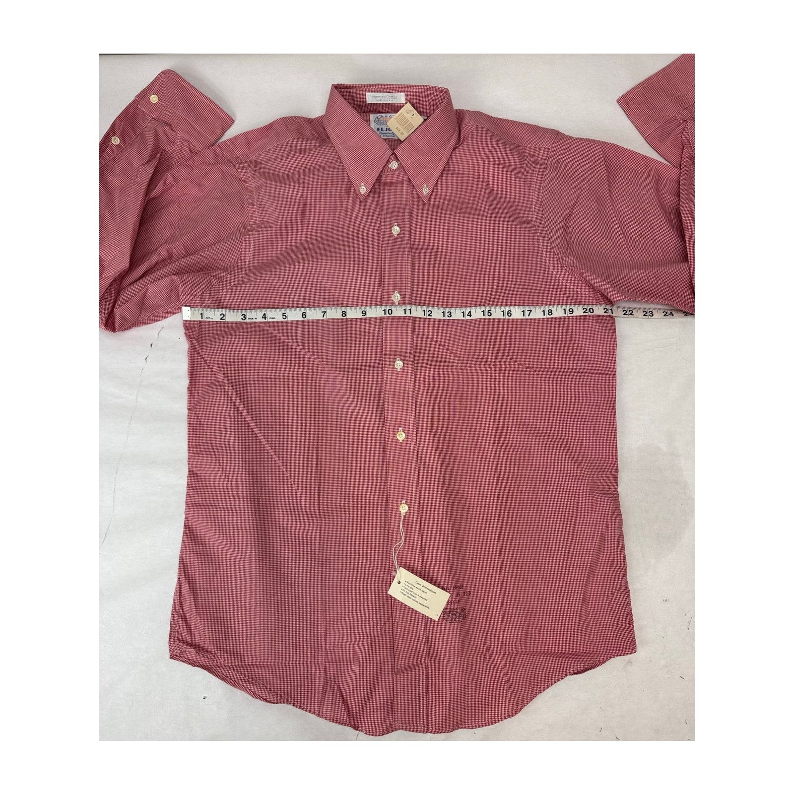 Other Vintage NWT Eljo's Button-Down Shirt Micro Check 15.5*32 Size US L / EU 52-54 / 3 - 5 Thumbnail