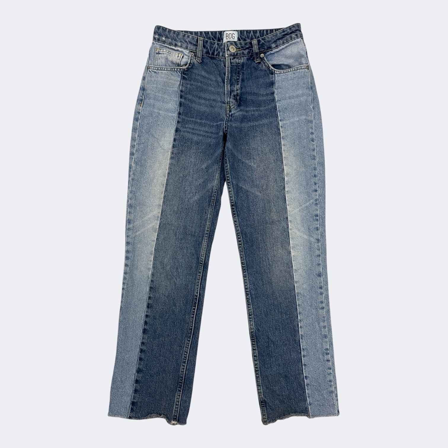 Bdg BDG Jessye Two Tone Paneled Patchwork High Rise Jeans Size 28" / US 6 / IT 42 - 1 Thumbnail