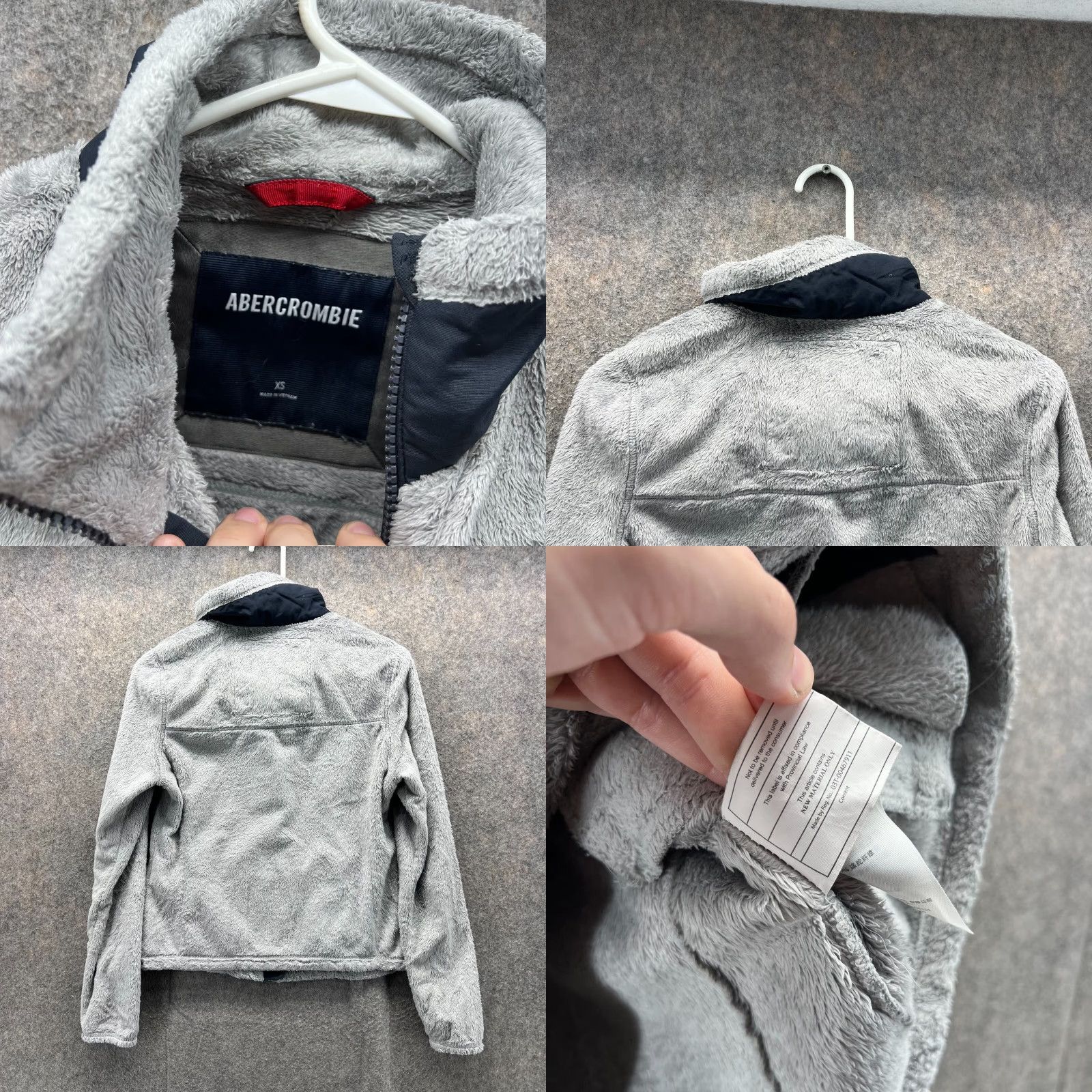 Abercrombie & Fitch VINTAGE Abercrombie & Fitch Jacket Womens XS Gray Full Zip Fleece Plush Sherpa Cozy Jacket Womens XS Gray Full Zip Fleece Plush Sherpa Cozy Size XS / US 0-2 / IT 36-38 - 8 Thumbnail