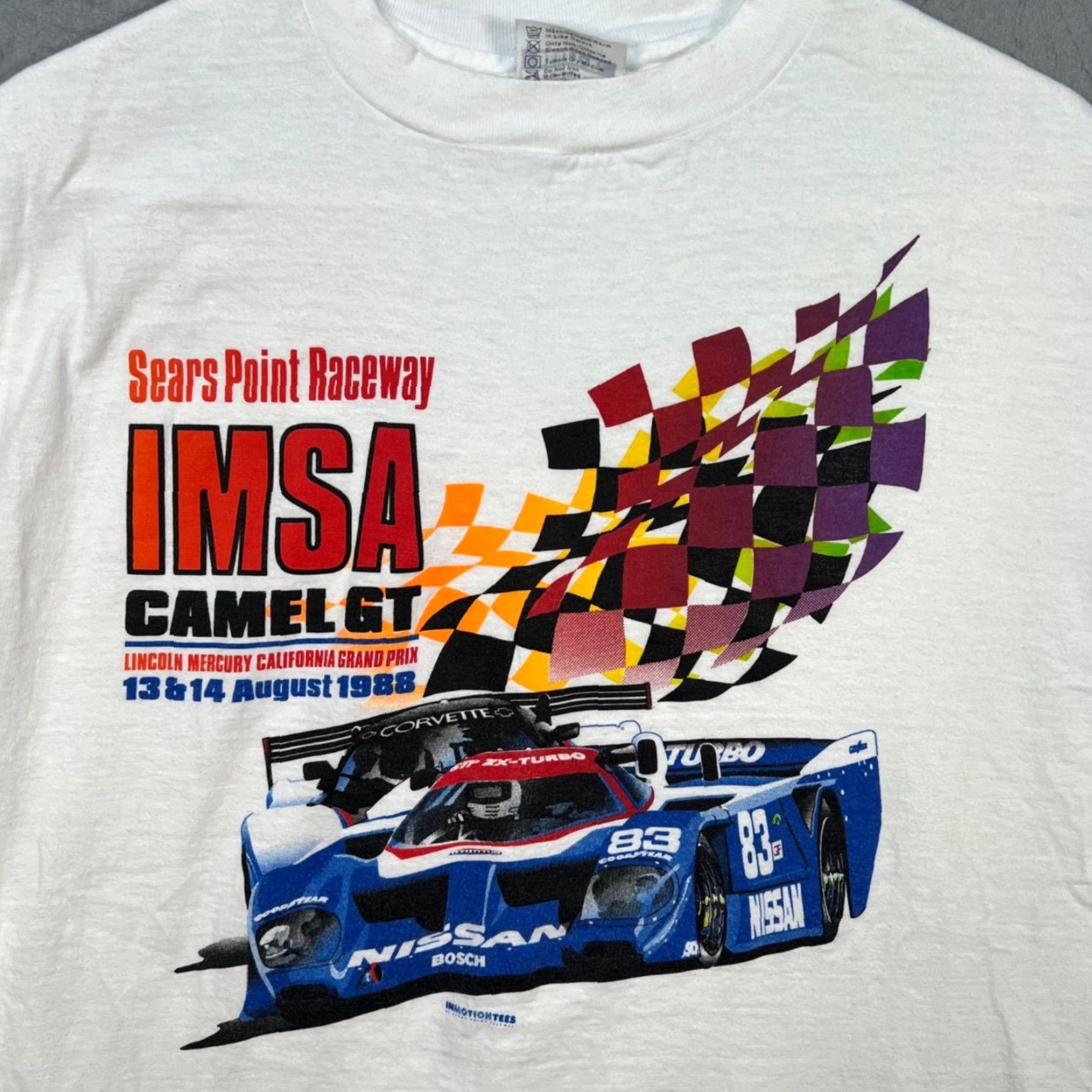 Hanes VINTAGE 1988 IMSA Camel GT Sears Point Raceway T Shirt White Mens XL Size US XL / EU 56 / 4 - 4 Thumbnail