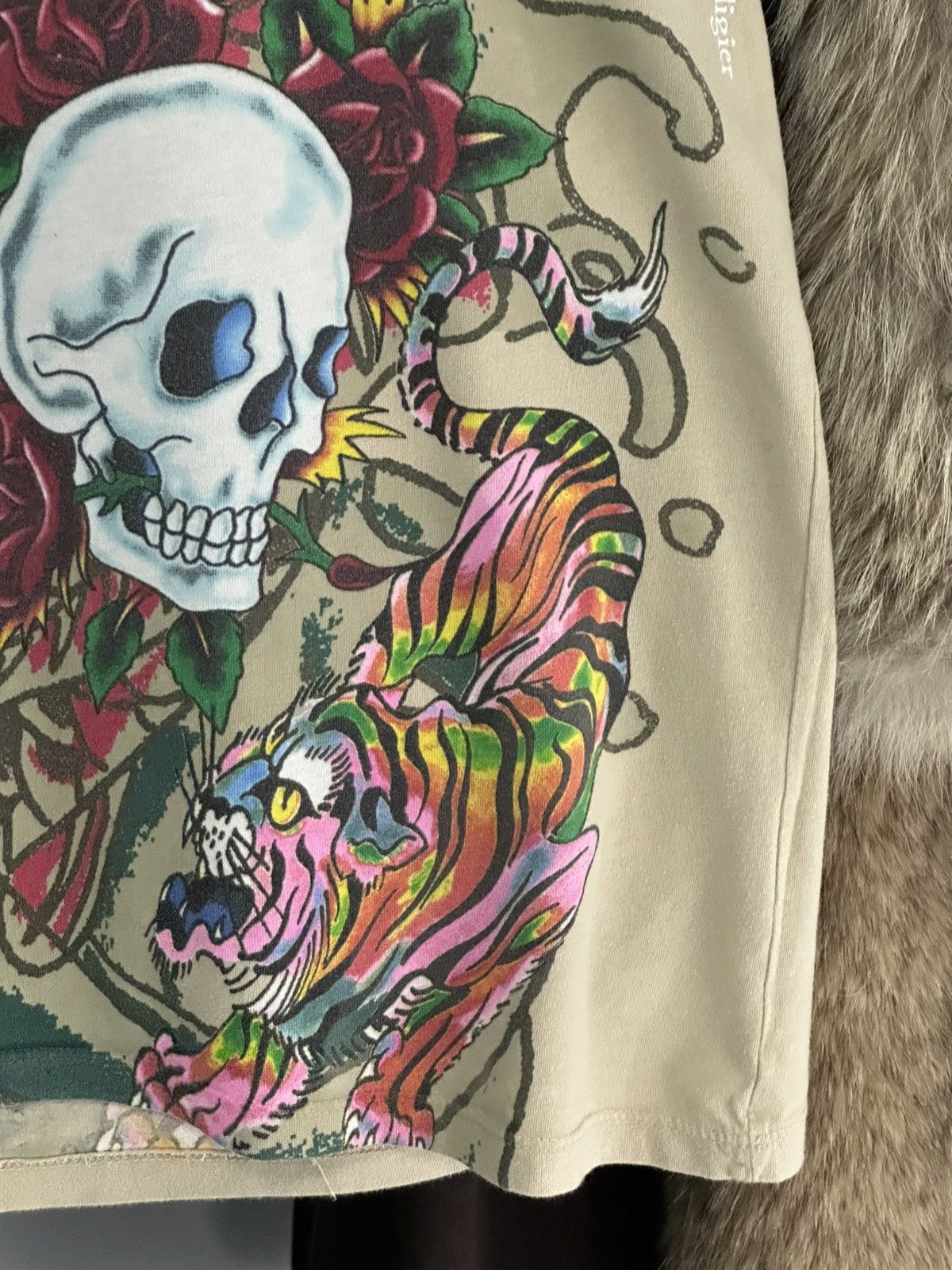 Christian Audigier × Ed Hardy × Vintage Black Rose Of Death Short Sleeve Tee Size US S / EU 44-46 / 1 - 6 Thumbnail