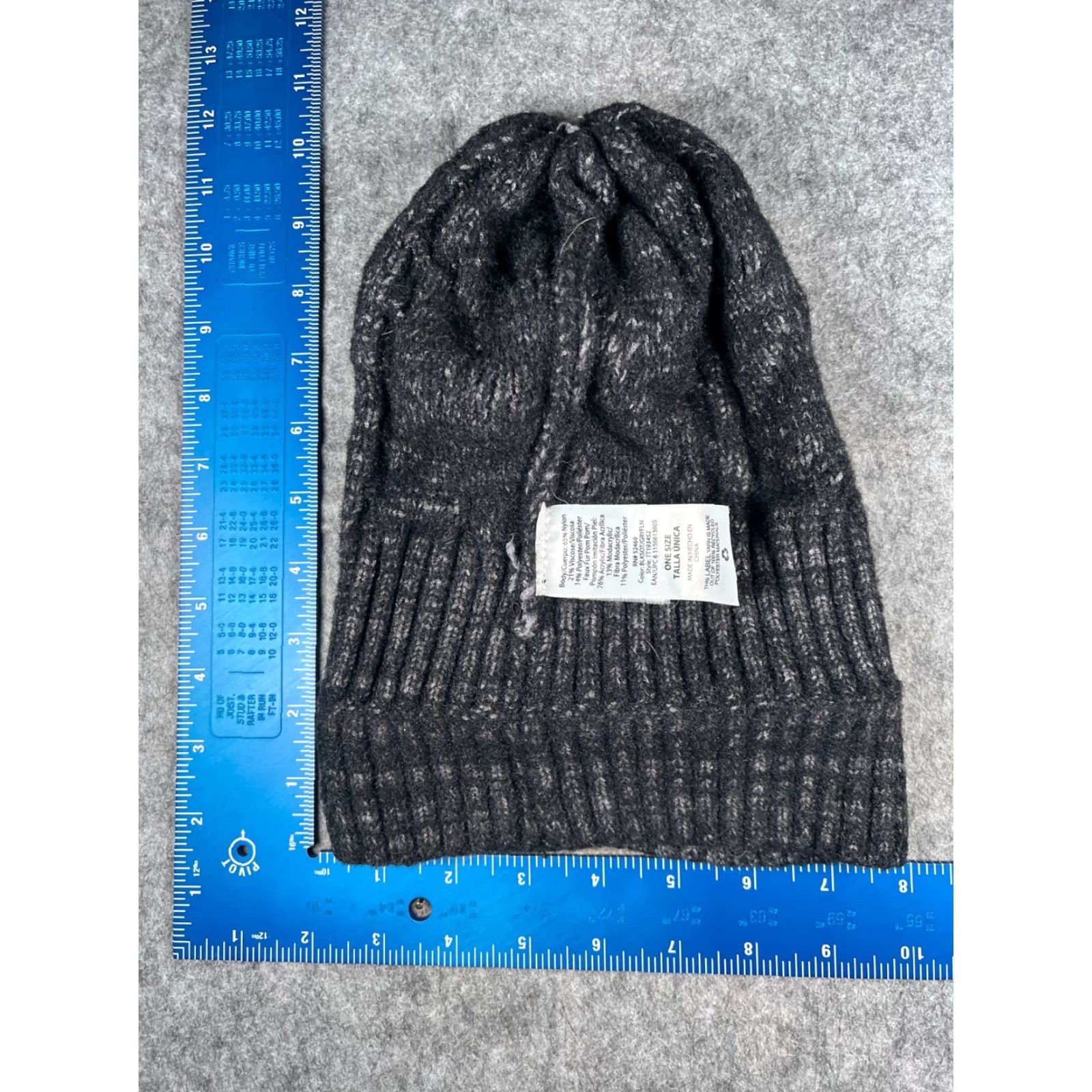 Walmart Walmart Beanie Hat Mens One Size Gray Knit Nylon Polyester Blend Ski Beanie Size ONE SIZE - 5 Thumbnail