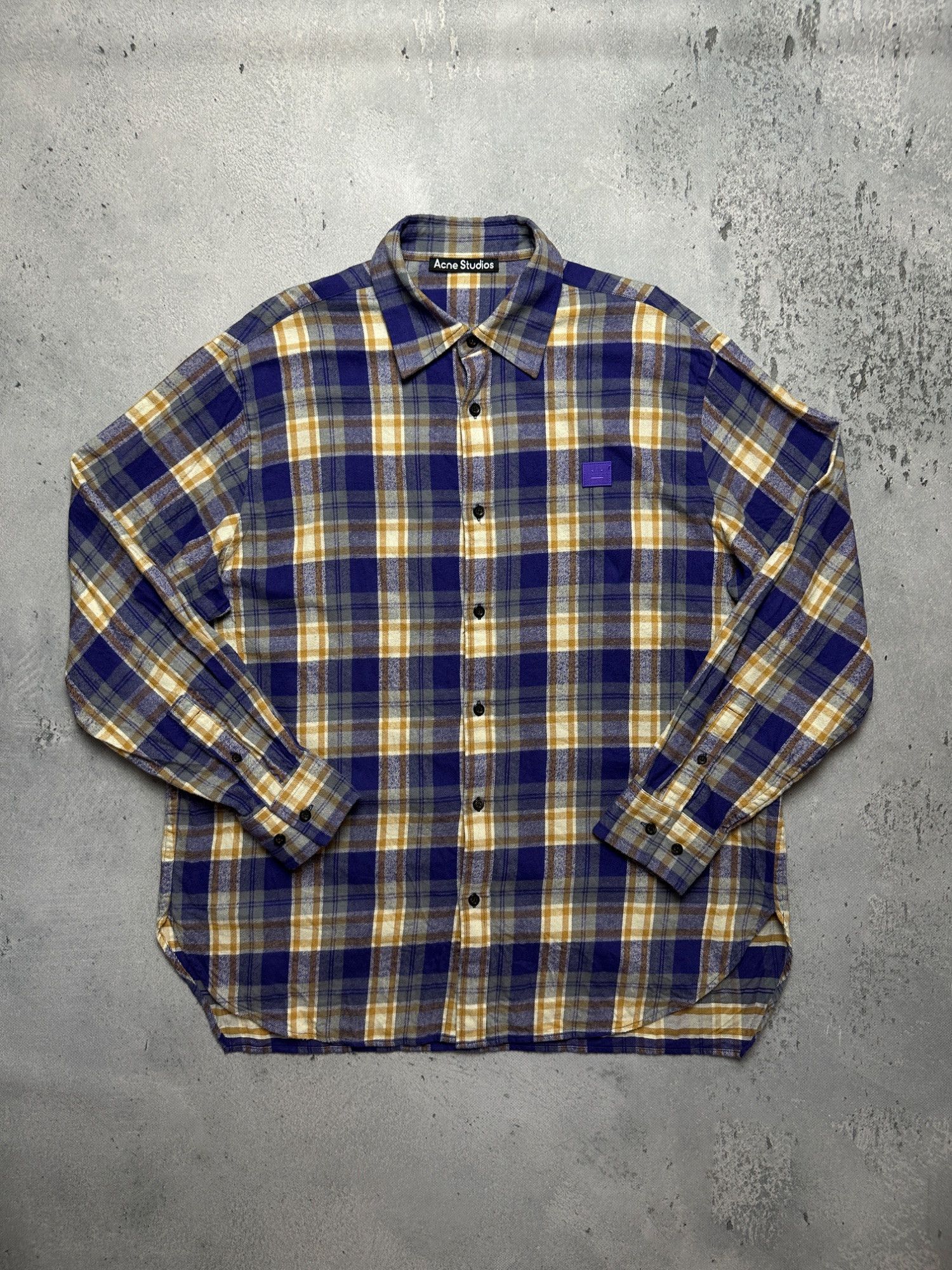 Acne Studios Acne Studios Checked Plaid Button-Up Embroidered Face Logo Size US S / EU 44-46 / 1 - 1 Thumbnail