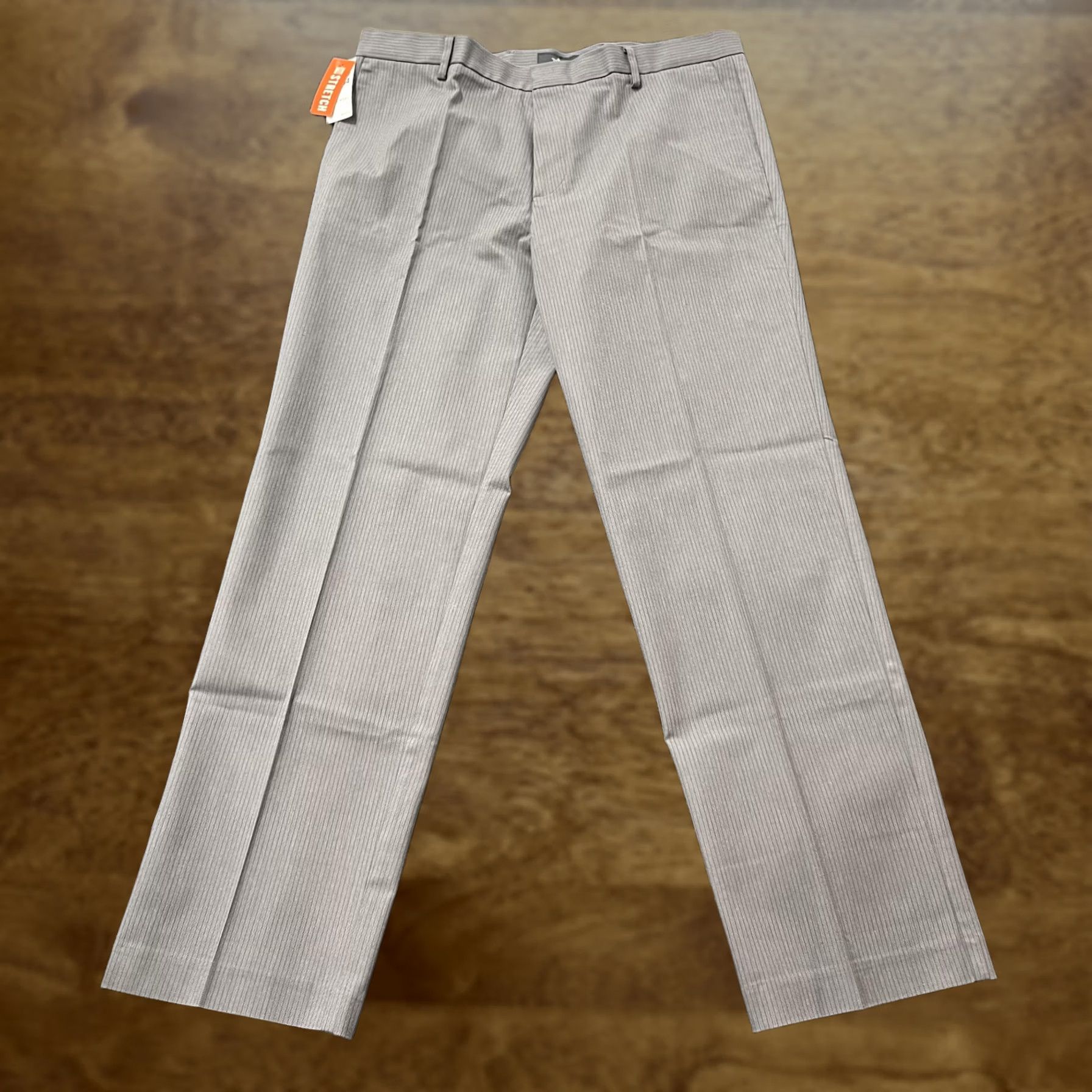Dockers DOCKERS Mens 38x34 Gray Stripe Dress Pants - Business Casual Size US 38 / EU 54 - 1 Thumbnail