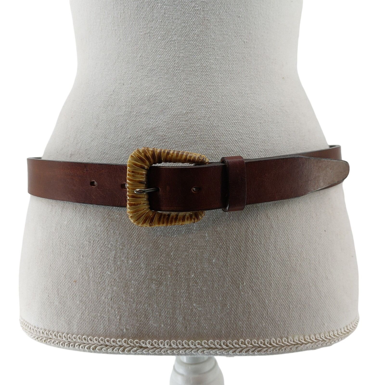 Other Talbots Italian Saddle Leather Belt Brown Wicker L Size ONE SIZE - 1 Thumbnail