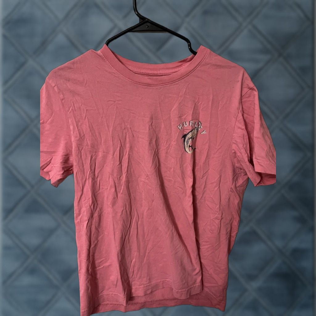 Hurley Hurley Men's Short Sleeve Logo Tee T-Shirt Small Pink Cotton Casual Surfing Size US S / EU 44-46 / 1 - 1 Thumbnail