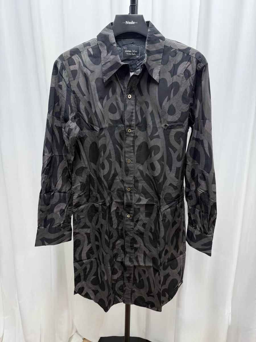 Number (N)ine Number (N)ine 04SS Thorn Long Shirt, Size 4 Size US L / EU 52-54 / 3 - 1 Thumbnail