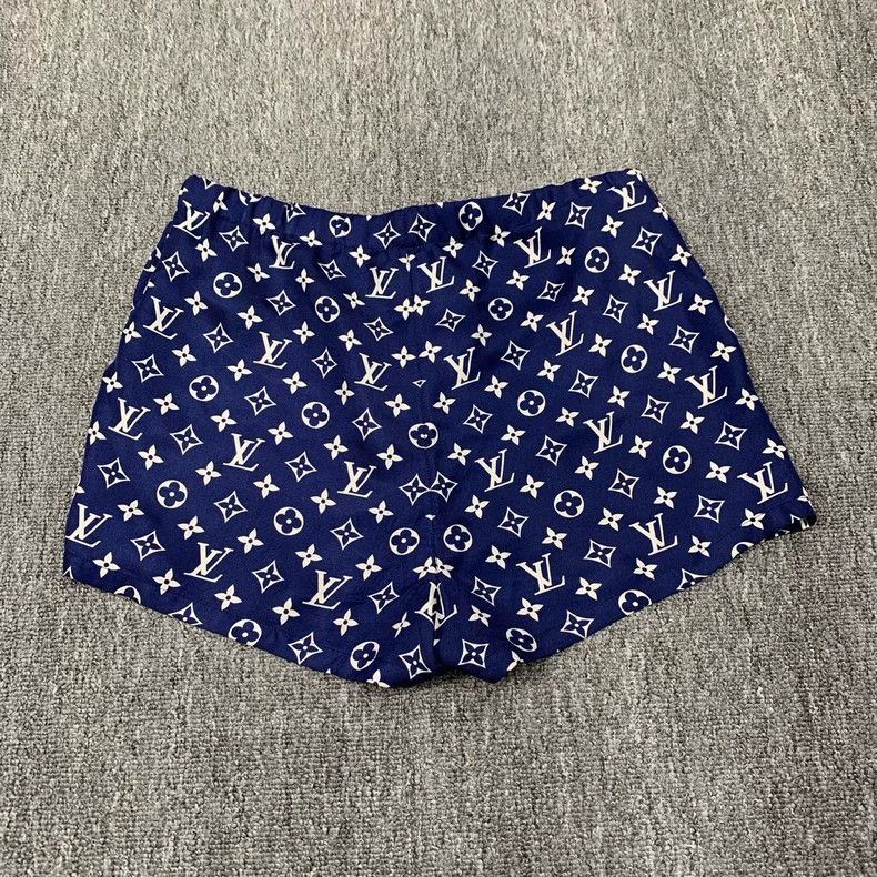Louis Vuitton Louis Vuitton Blue full print shorts Size 35" - 3 Thumbnail