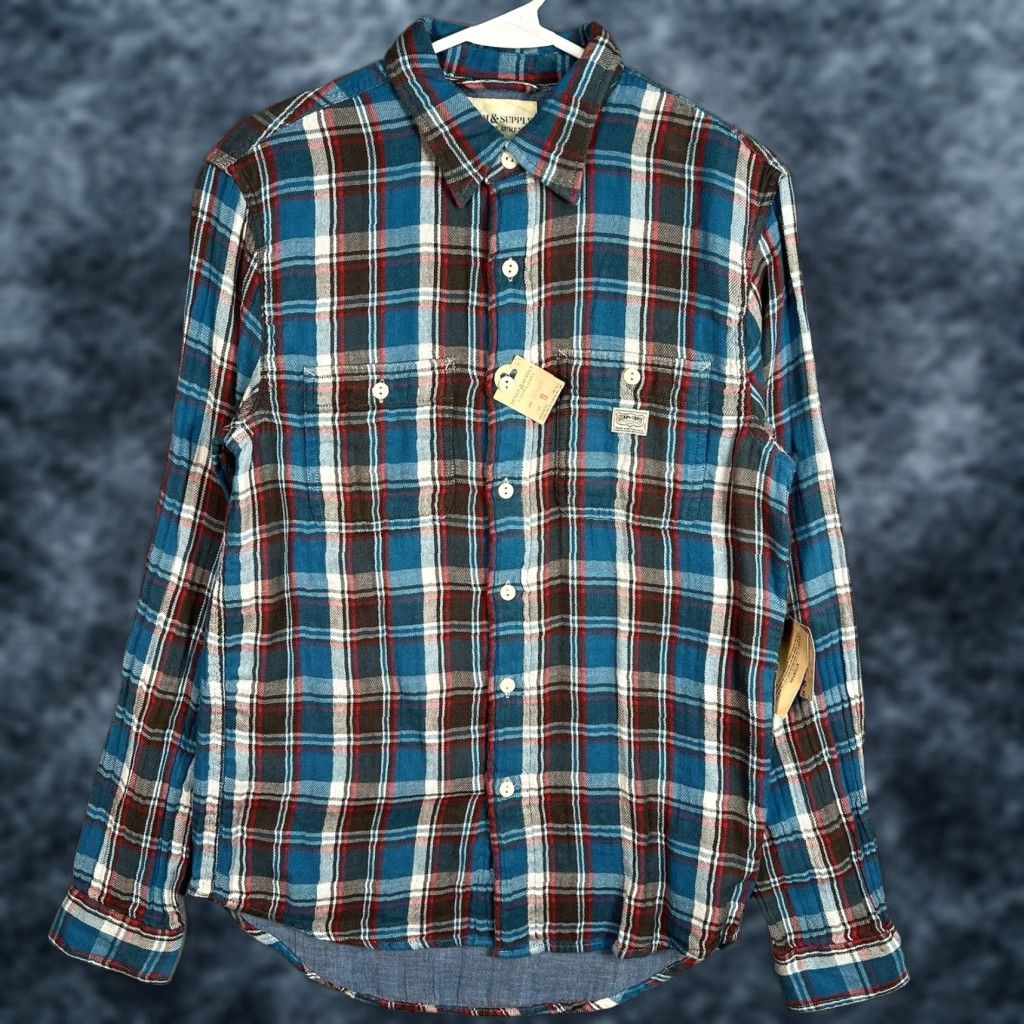 VINTAGE Ralph Lauren Denim Supply Plaid Button-Up Shirt Adult