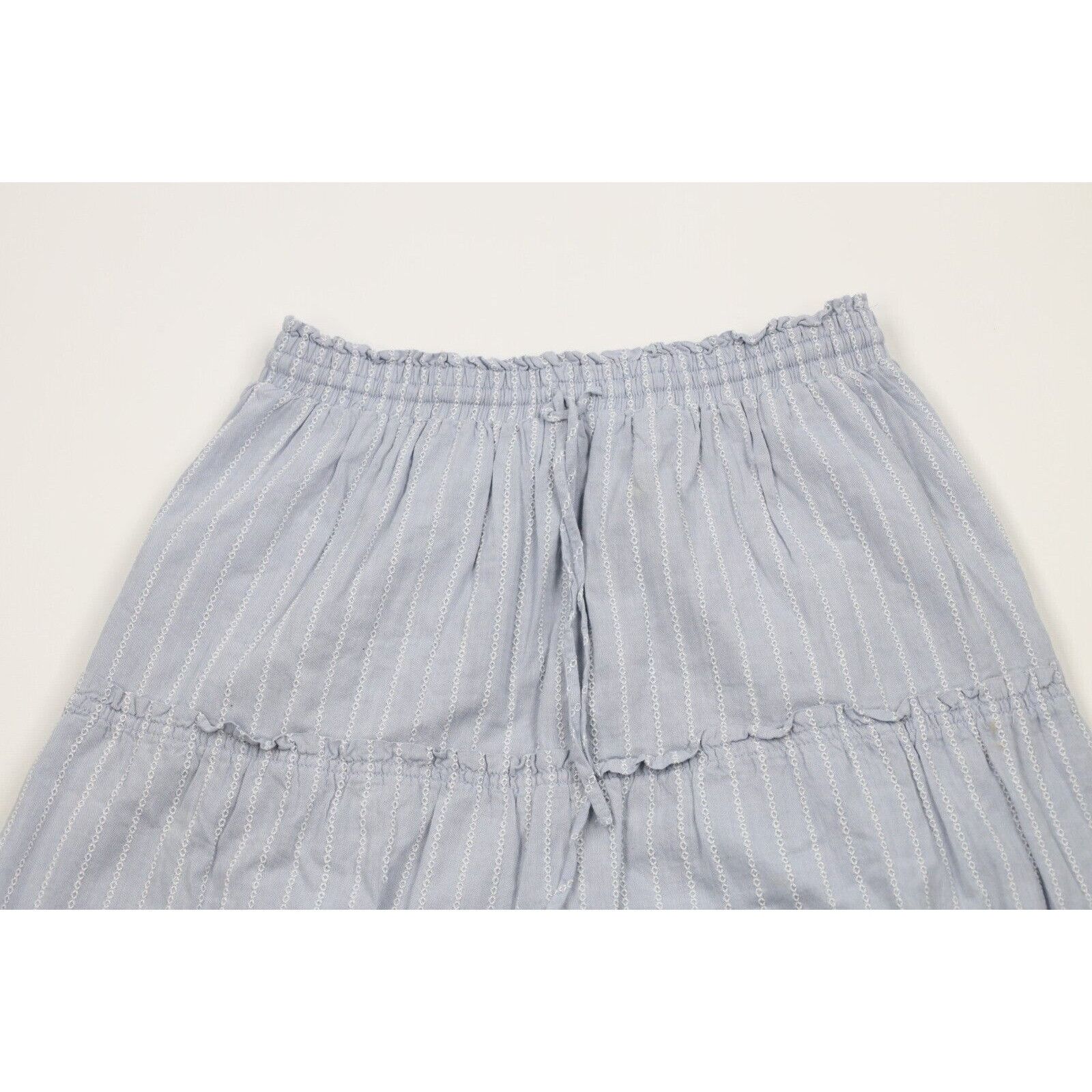 Madewell Madewell Pull On Cotton Striped Tiered Ruffled Maxi Skirt Size 28" / US 6 / IT 42 - 2 Thumbnail