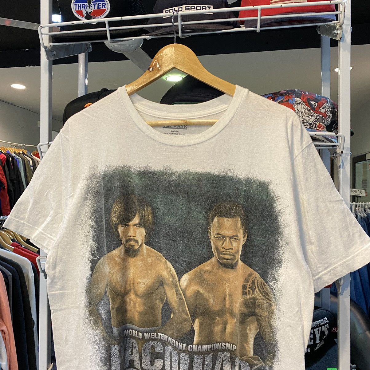 Other Vintage 2011 Boxing Manny Pacquiao Vs Mosley promo t-shirt Size US L / EU 52-54 / 3 - 3 Thumbnail