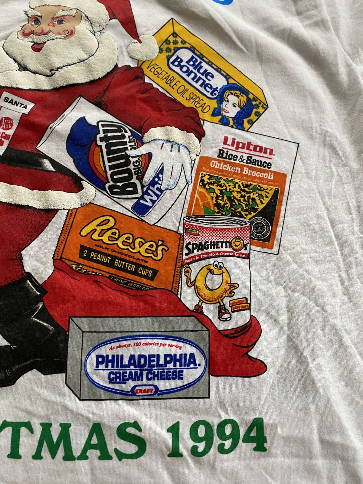 Vintage Vintage 1994 Albertsons Grocery Santa Xmas Single Stitch Tee Size US L / EU 52-54 / 3 - 13 Thumbnail