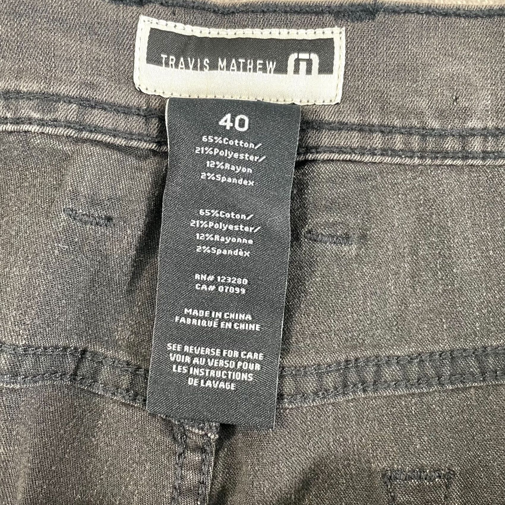 TravisMathew Travis Mathew Legacy Featherweight Jeans Men 40x34 Vintage Charcoal NWT 79 Size US 40 / EU 56 - 2 Thumbnail