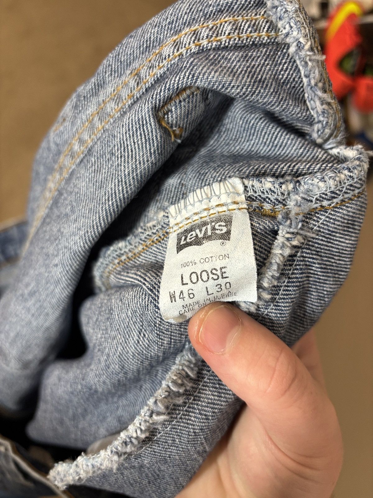 Levi's Vintage Levi’s 545 Jeans Loose Made in USA 42x30 Size US 42 / EU 58 - 4 Thumbnail