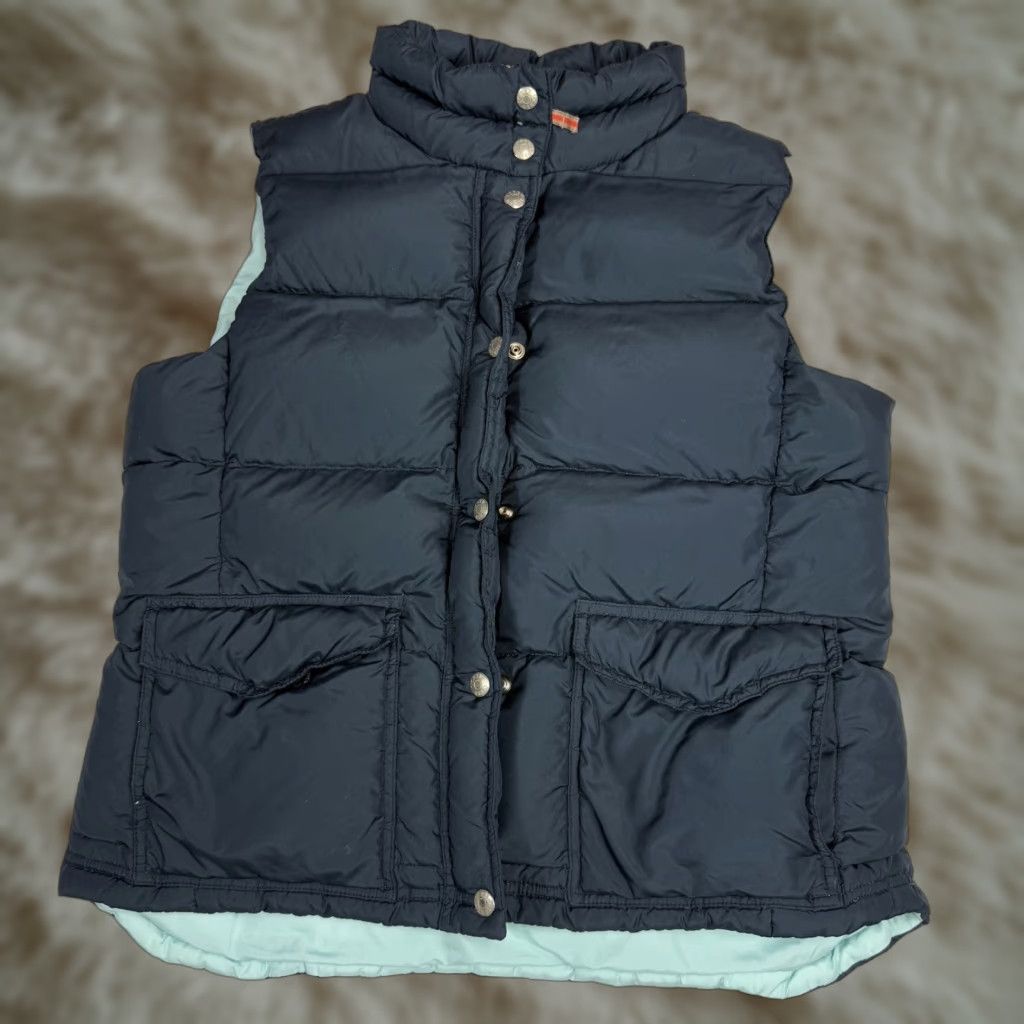 J.Crew J.CREW Women's Blue Puffer Down Vest Full Zip Snap Pockets Outdoor Size L (Vest) Size L / US 10 / IT 46 - 1 Thumbnail