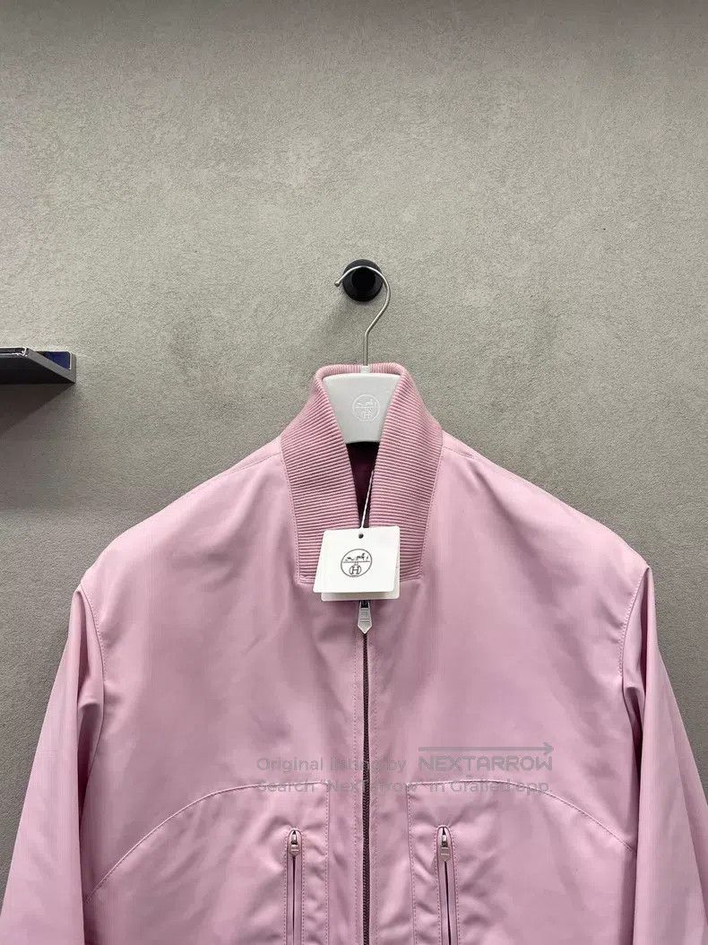 Hermes Hermes Light Pink Baseball Jacket, Fabric 56% Nylon + 44% Size US S / EU 44-46 / 1 - 4 Thumbnail