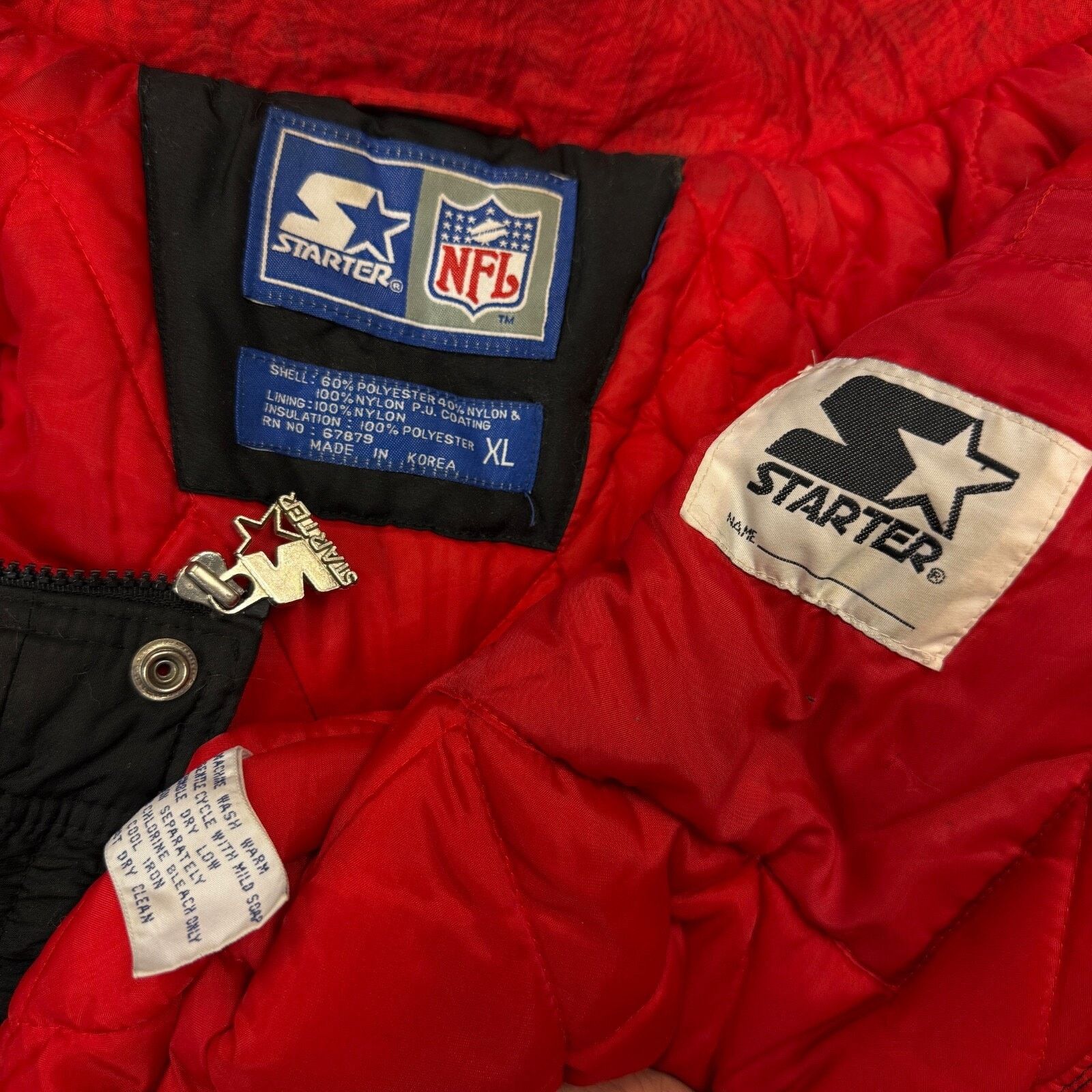 Starter Srarter XL black down jacket 49ERS NFL San Francisco Vintage Size US XL / EU 56 / 4 - 21 Thumbnail