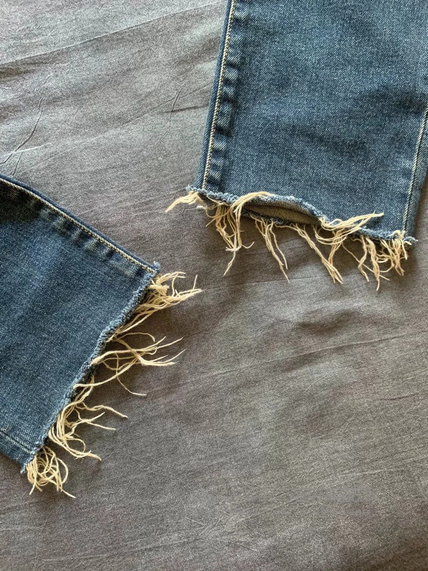Saint Laurent Paris Saint Laurent SLP Washed Fringe Jeans. Size US 32 / EU 48 - 4 Thumbnail