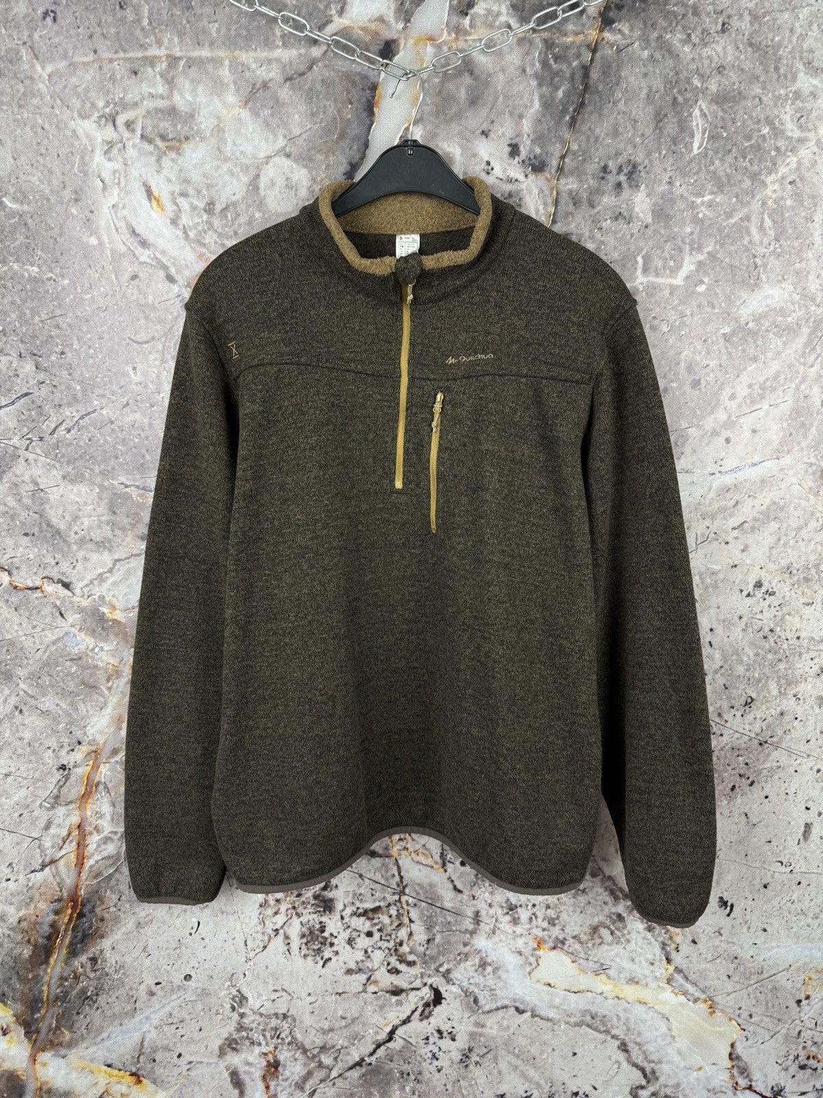 Arc'teryx Quechua Fleece Pullover Sweatshirt Half Zip Brown Outdoor Size US L / EU 52-54 / 3 - 1 Thumbnail