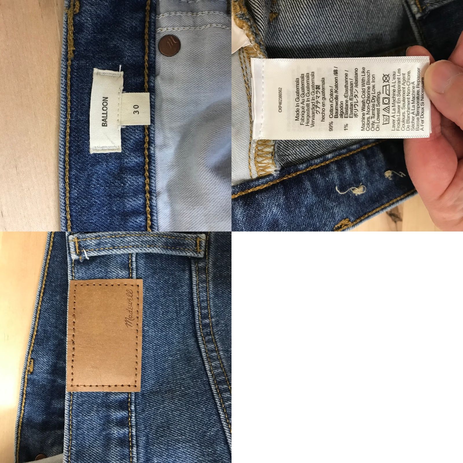 Madewell Madewell Balloon Jeans High Rise Relaxed Tapered Medium Wash Denim Size 30 Womens Jeans Size 24" / US 00 / IT 34 - 8 Thumbnail