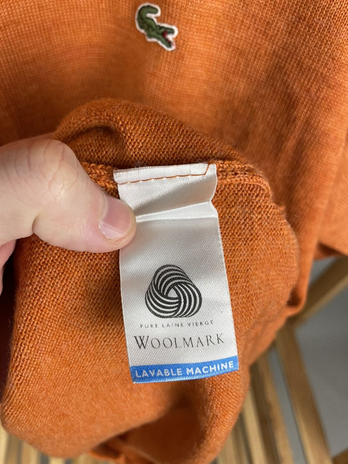 Designer × Lacoste × Vintage Vintage Lacoste knit wool sweater crewneck 90’s y2k Size US L / EU 52-54 / 3 - 8 Thumbnail
