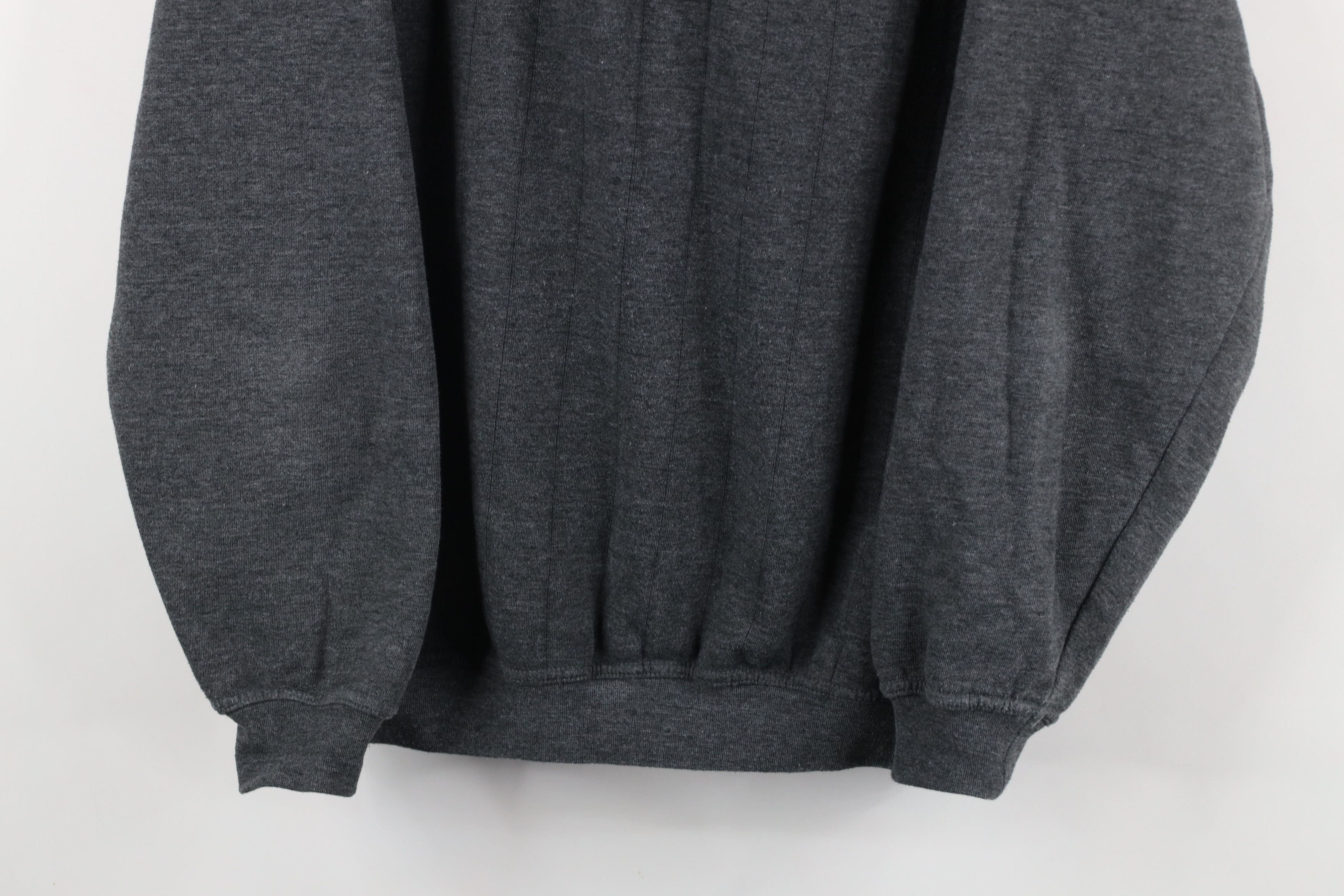Vintage Vintage 90s Streetwear Collared Pullover Sweatshirt Gray Size US L / EU 52-54 / 3 - 3 Thumbnail