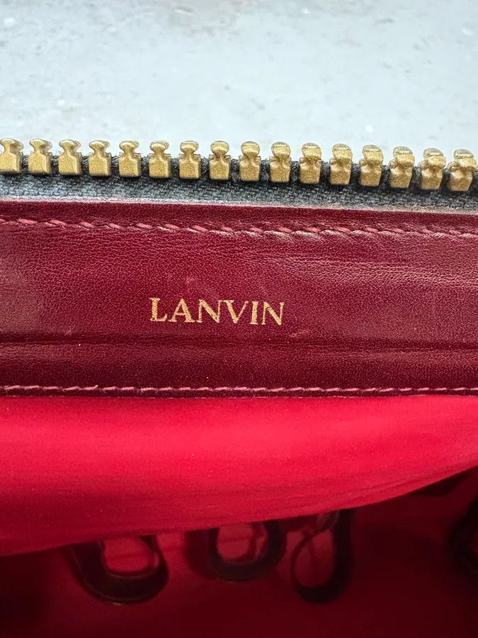 Lanvin Red Suede Vanity Archive Bag