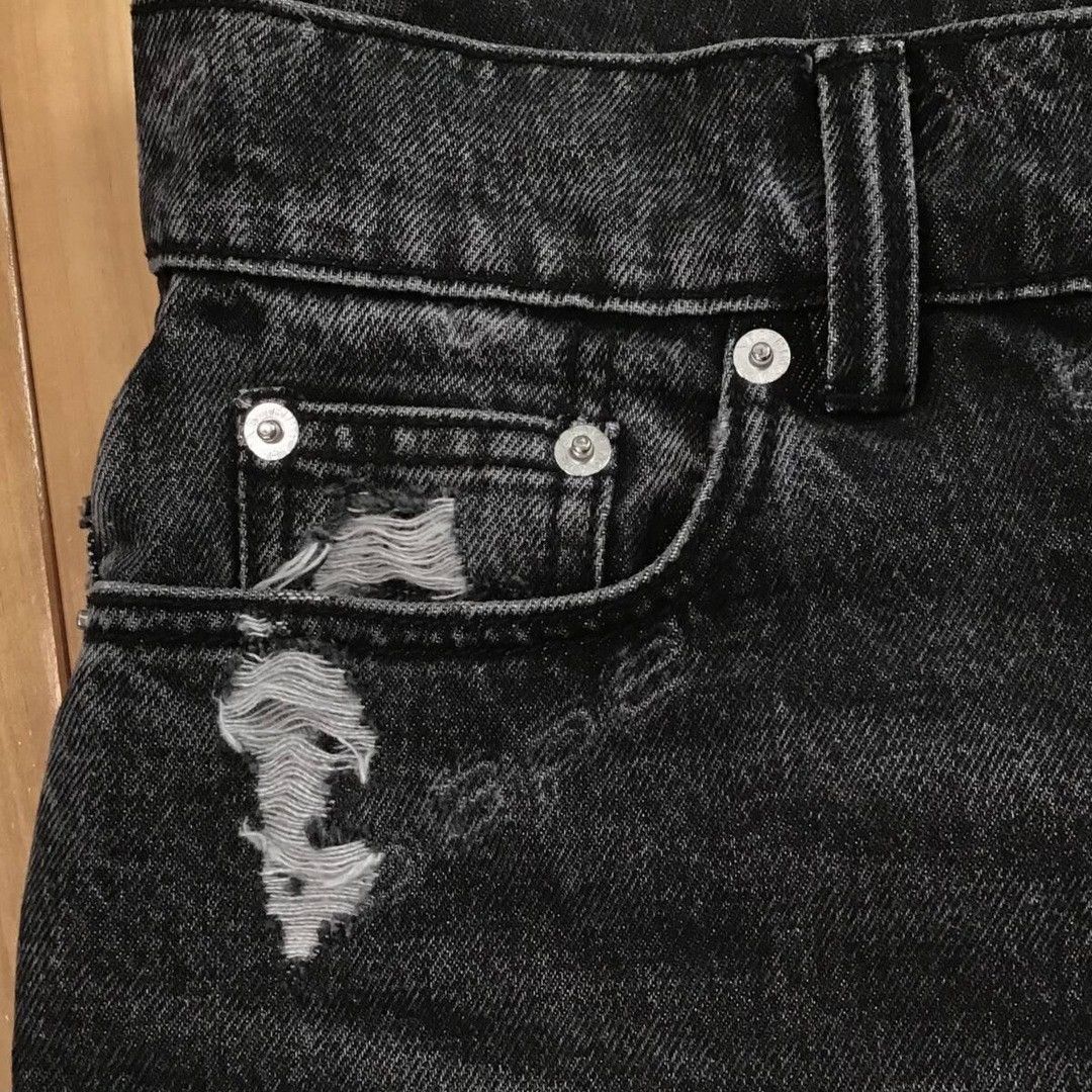 Bape BAPE STA HEXAGRAMASER DESTROY BLACK DENIM PANTS star ★size S Size US 30 / EU 46 - 5 Thumbnail