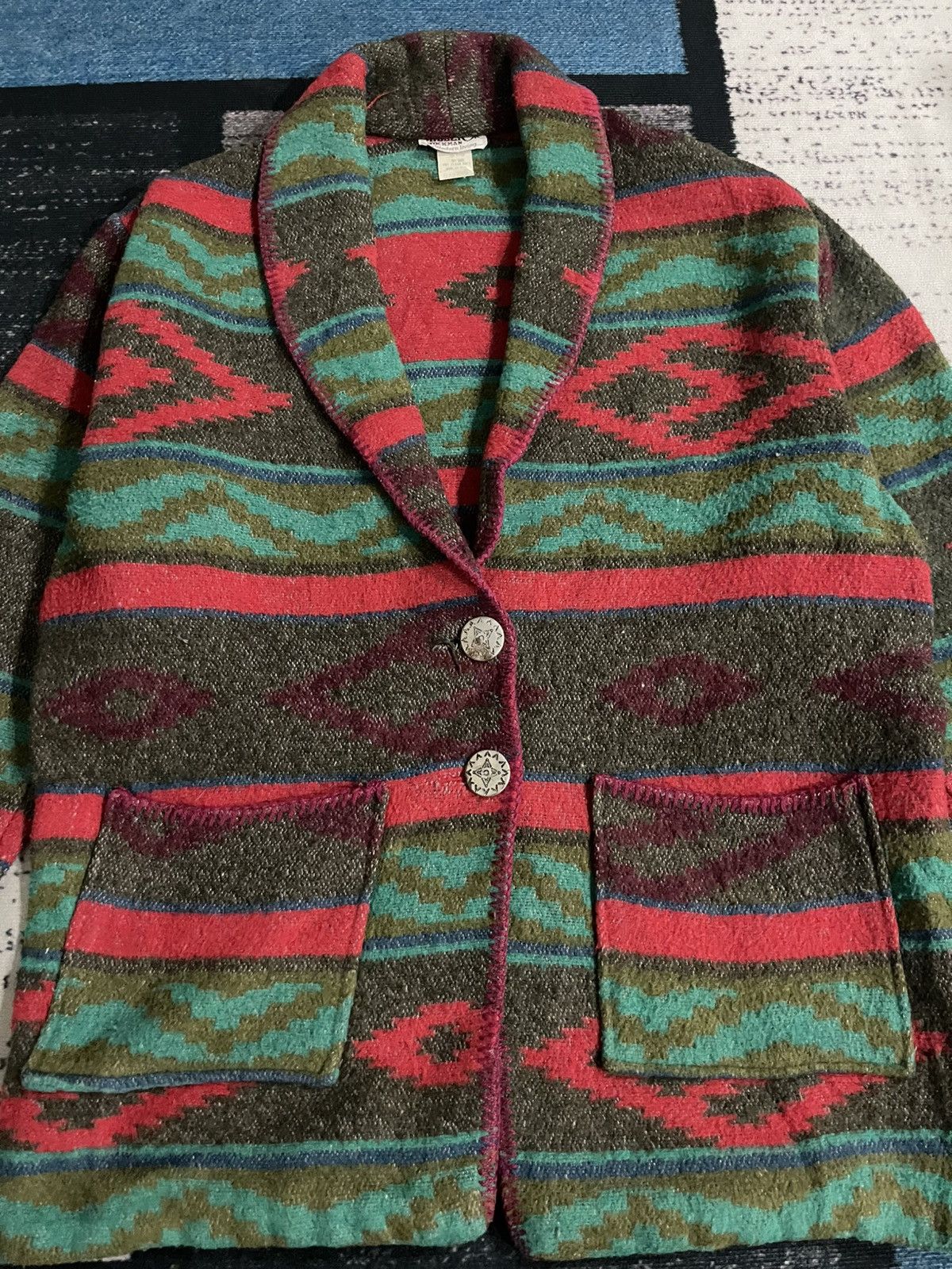 Vintage Vintage Miller Stockman Navajo Design Wool Jacket Size US L / EU 52-54 / 3 - 9 Thumbnail