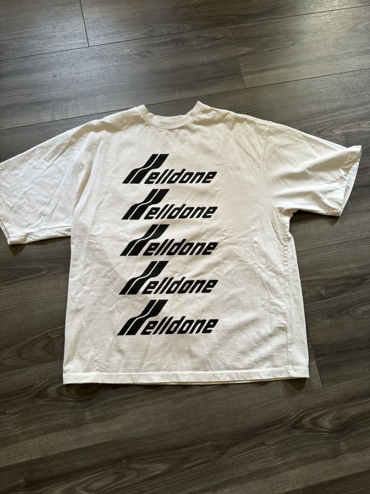 WE11DONE Oversized White We11done Logo T-Shirt | Grailed