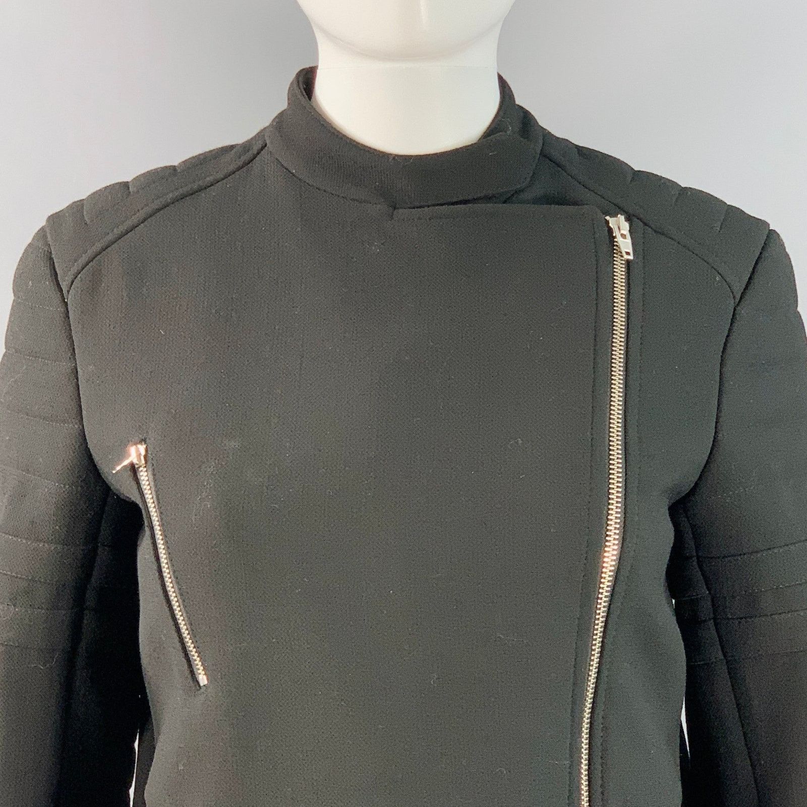 Celine CELINE Size 4 Black Wool Zippers Detail Bondage Coat Size S / US 4 / IT 40 - 2 Thumbnail