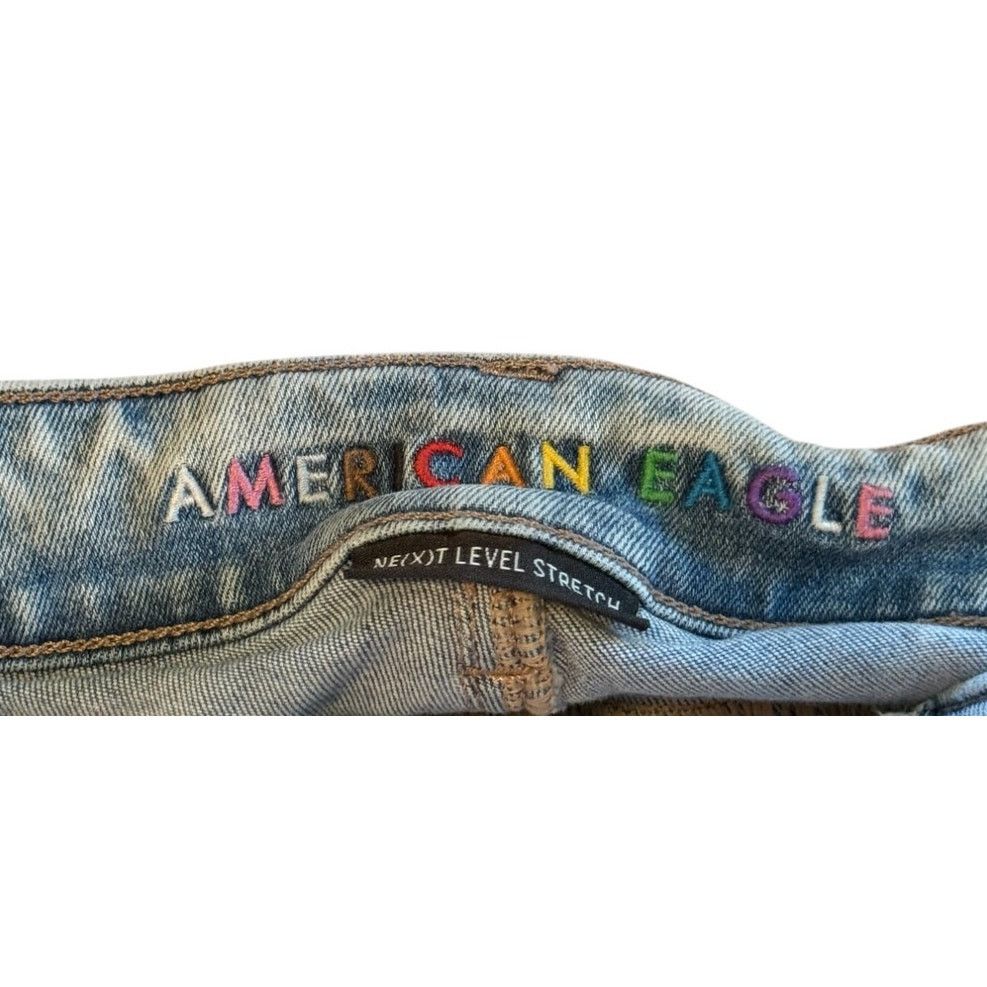 American Eagle Outfitters American Eagle Jeans Women 14 Short Blue Festival Flare Size 36" / US 14 / IT 50 - 6 Thumbnail