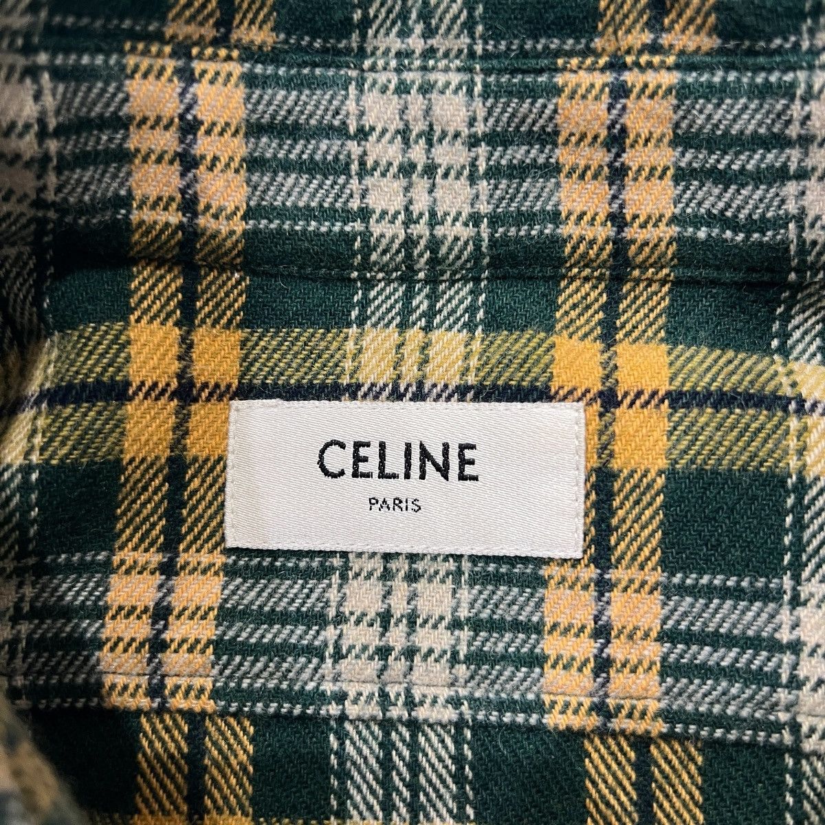 Celine CELINE × Hedi Slimane 2022FW Yellow Plaid Flannel Shirt Size US XXS / EU 40 - 5 Thumbnail