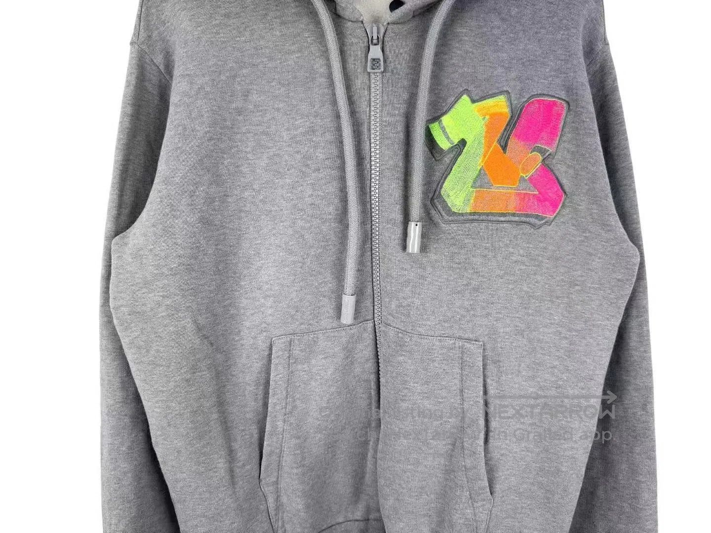 Louis Vuitton Louis Vuitton Gray Embossed Embroidery Zip-Up Hoodie| Size US L / EU 52-54 / 3 - 2 Thumbnail