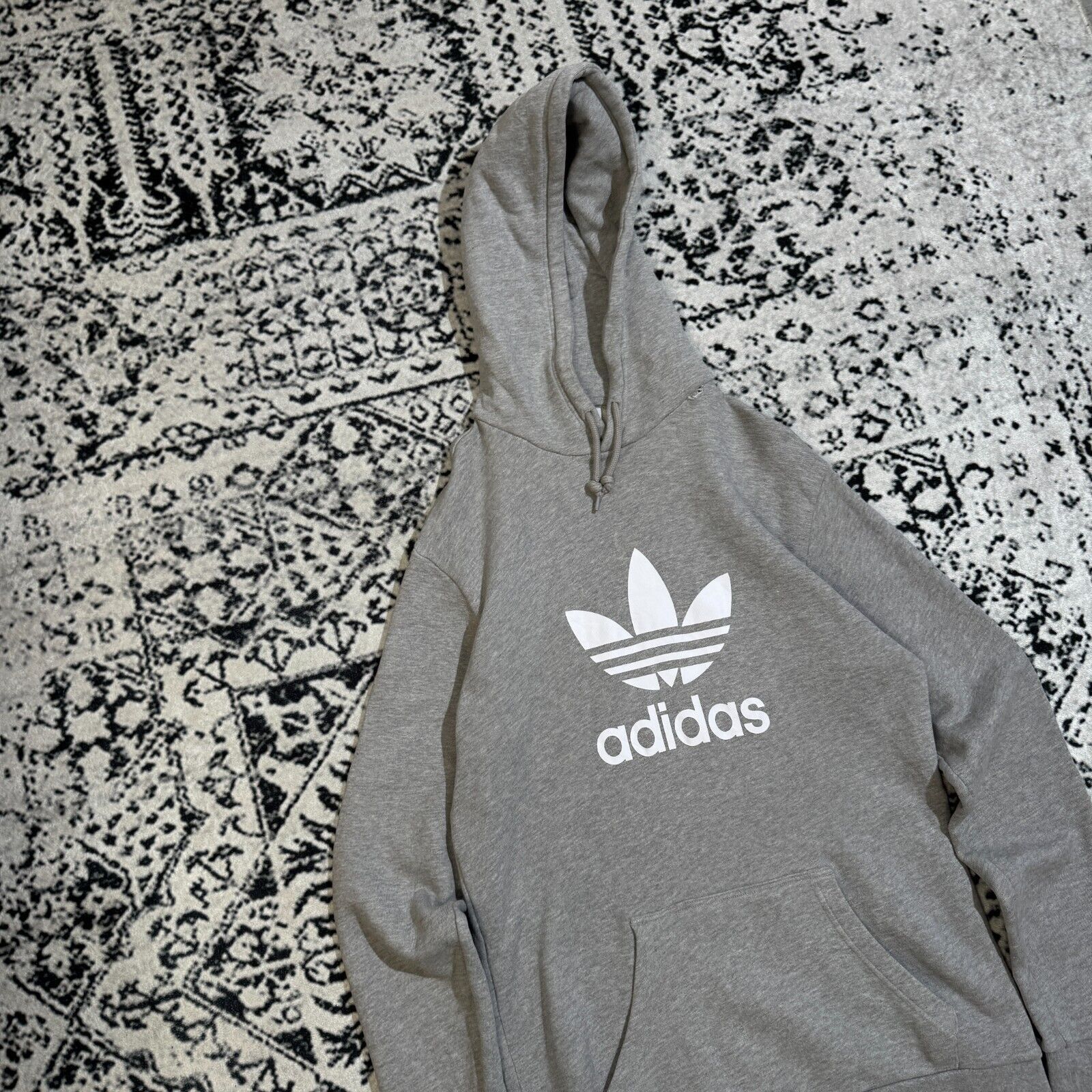 Adidas × Vintage Vintage Adidas Unisex Gray Cotton Hoodie Size S Regular Fit Size US S / EU 44-46 / 1 - 5 Thumbnail