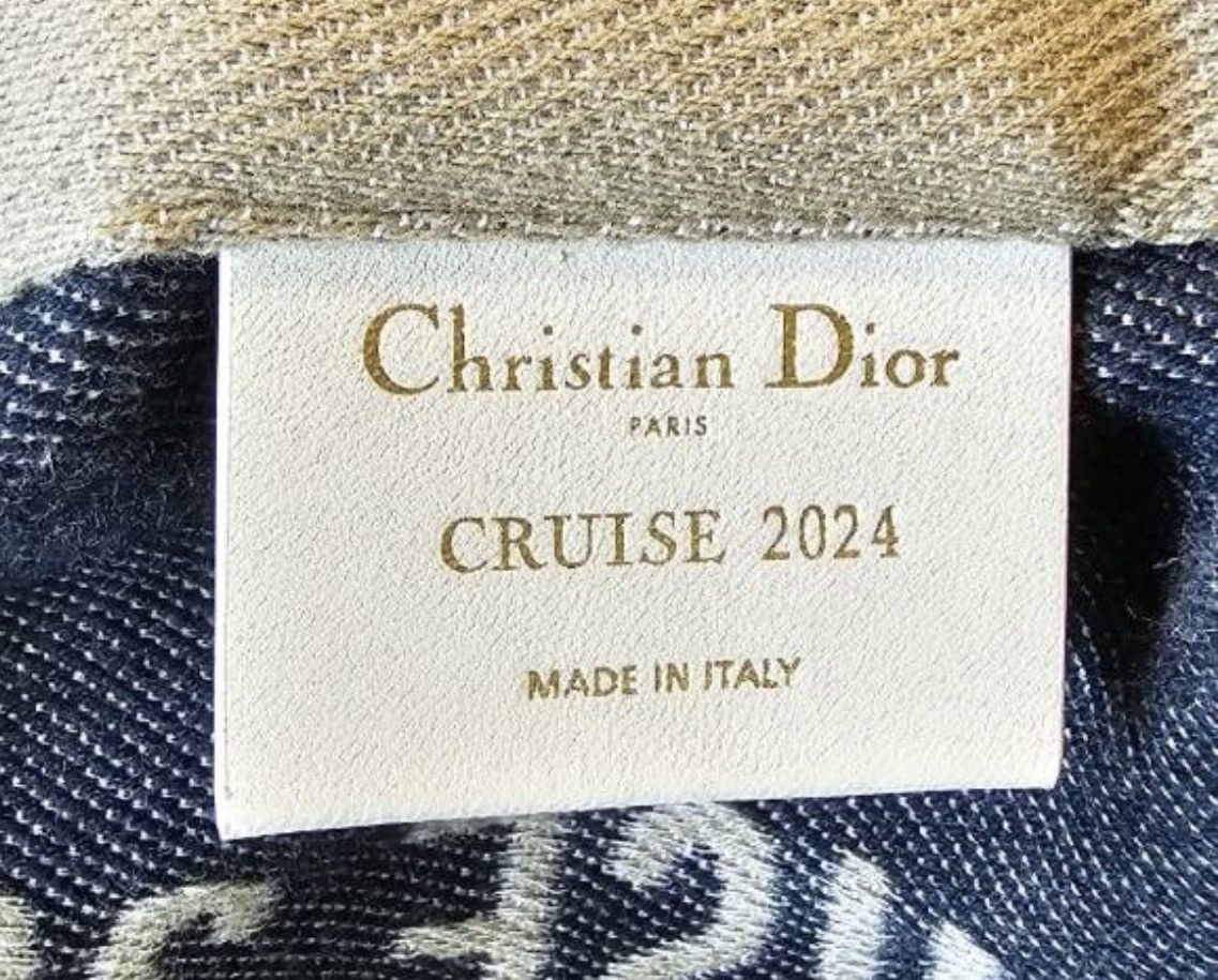 Christian Dior Monsieur × Dior Authentic CHRISTIAN DIOR Canvas Print Cruise Tote Ivory Size ONE SIZE - 3 Thumbnail