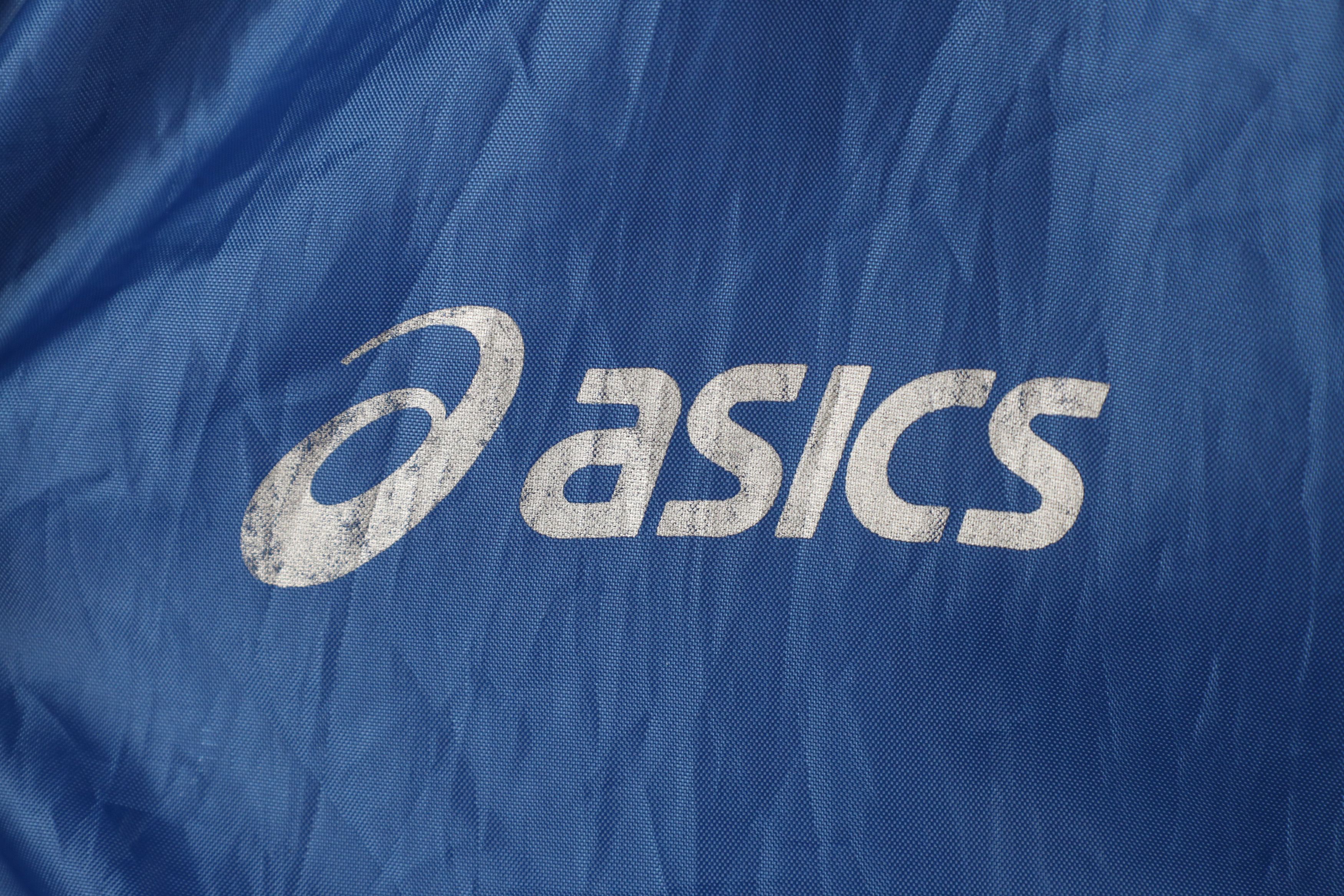 Asics × Vintage Vintage 90s Asics Out Lightweight Hooded Windbreaker Jacket Size US XL / EU 56 / 4 - 4 Thumbnail